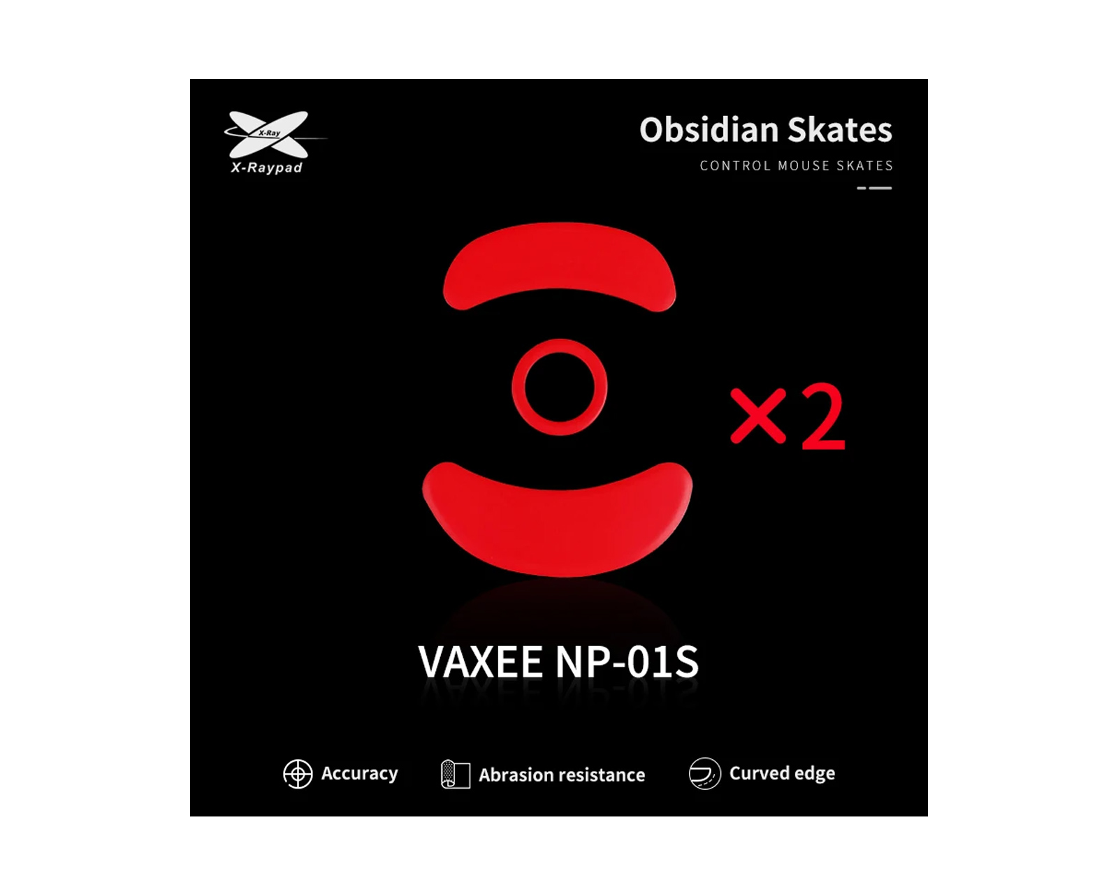 X-raypad Obsidian Mouse Skates for Vaxee Zygen NP-01S/NP-01/Outset