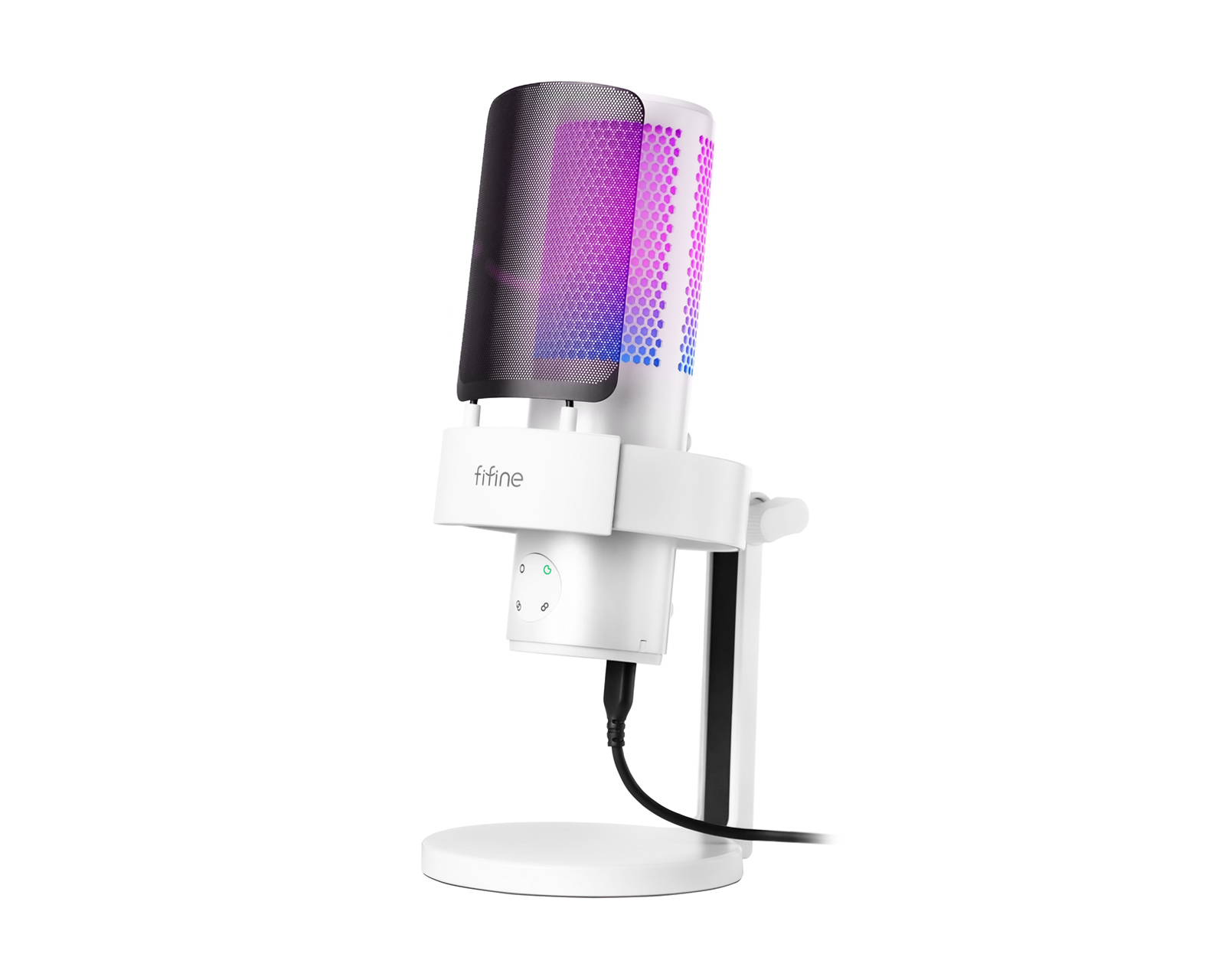 Fifine AMPLIGAME A9 USB Gaming Microphone RGB - White - us