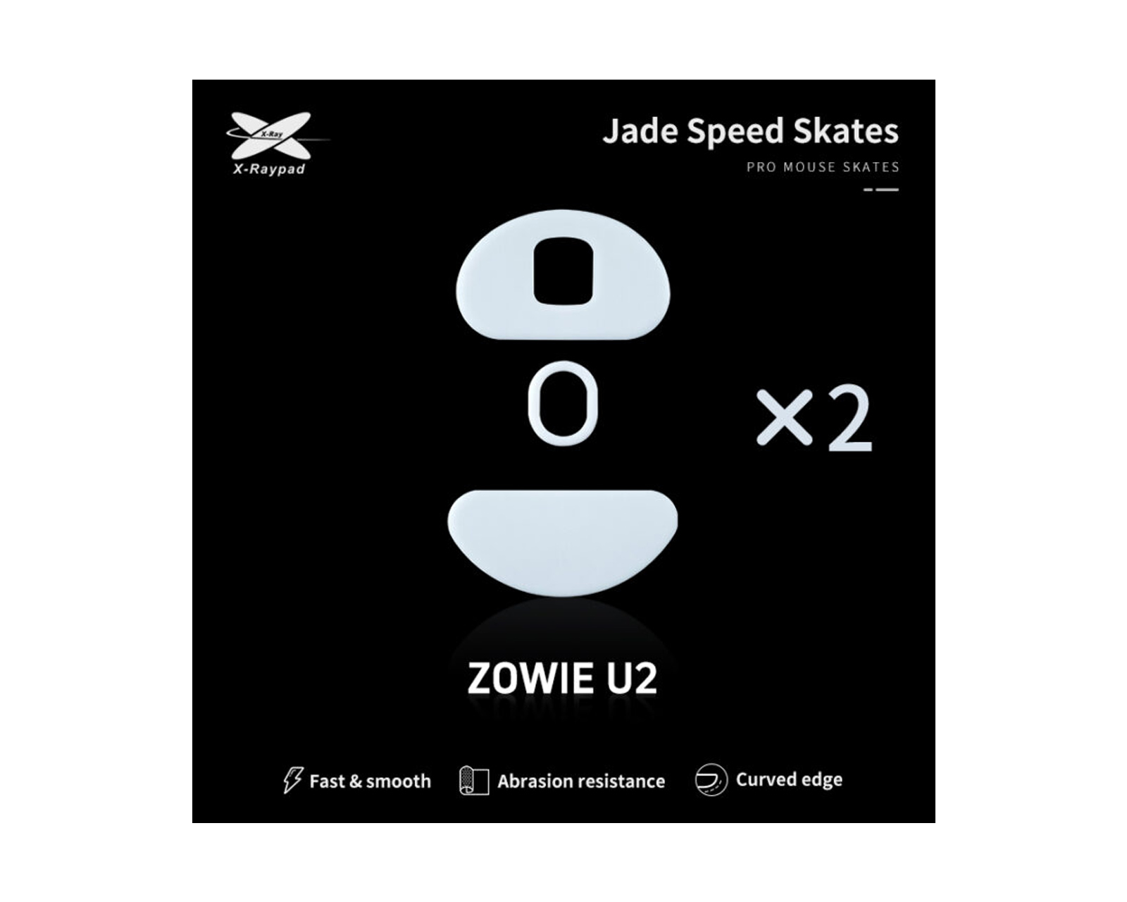 X-raypad Jade Mouse Skates for ZOWIE U2 - us.MaxGaming.com