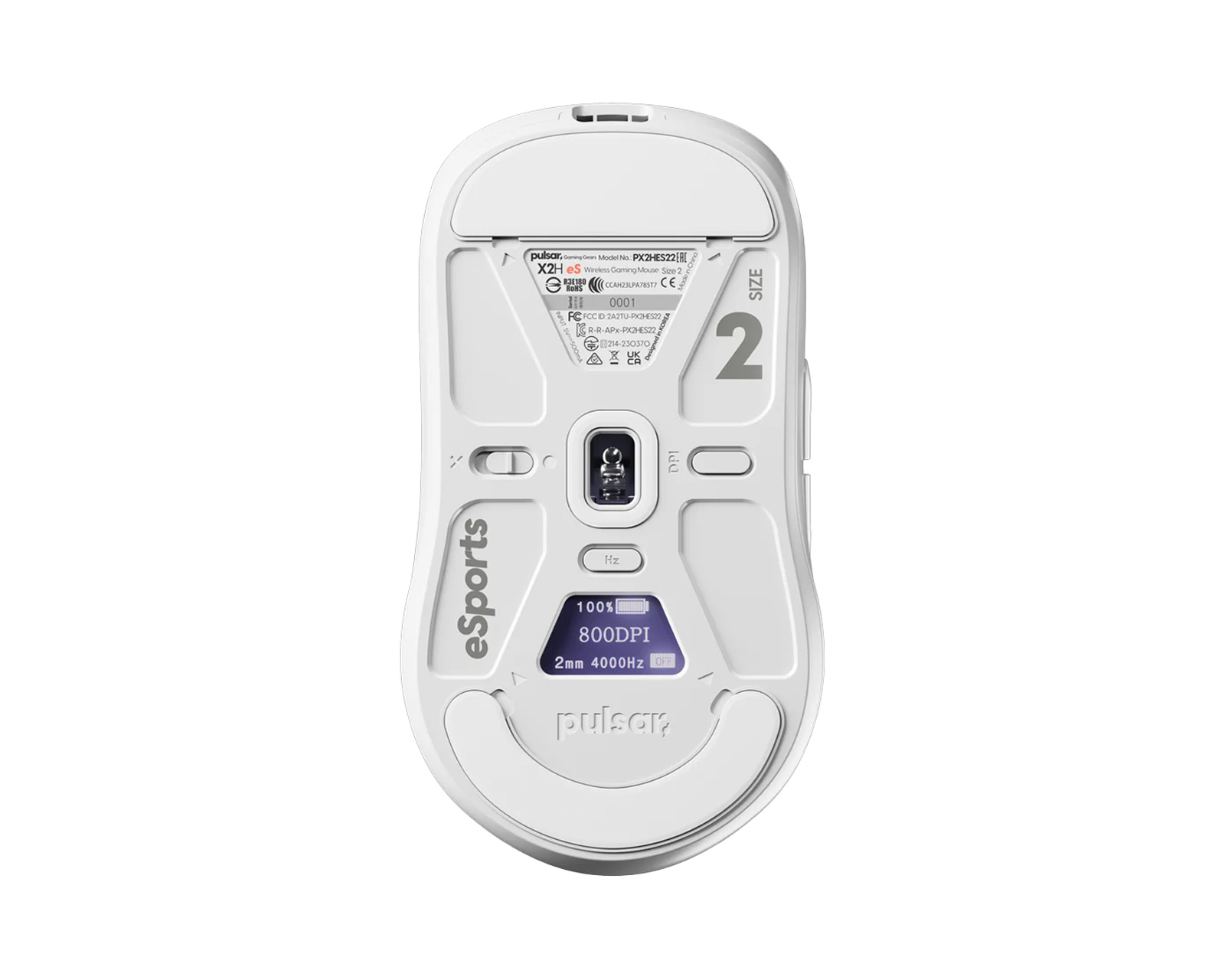 マウス・トラックボール Pulsar X2H eSports Mouse Medium White Pulsar X2-H eS Wireless Gaming Mouse - White - us.MaxGaming.com