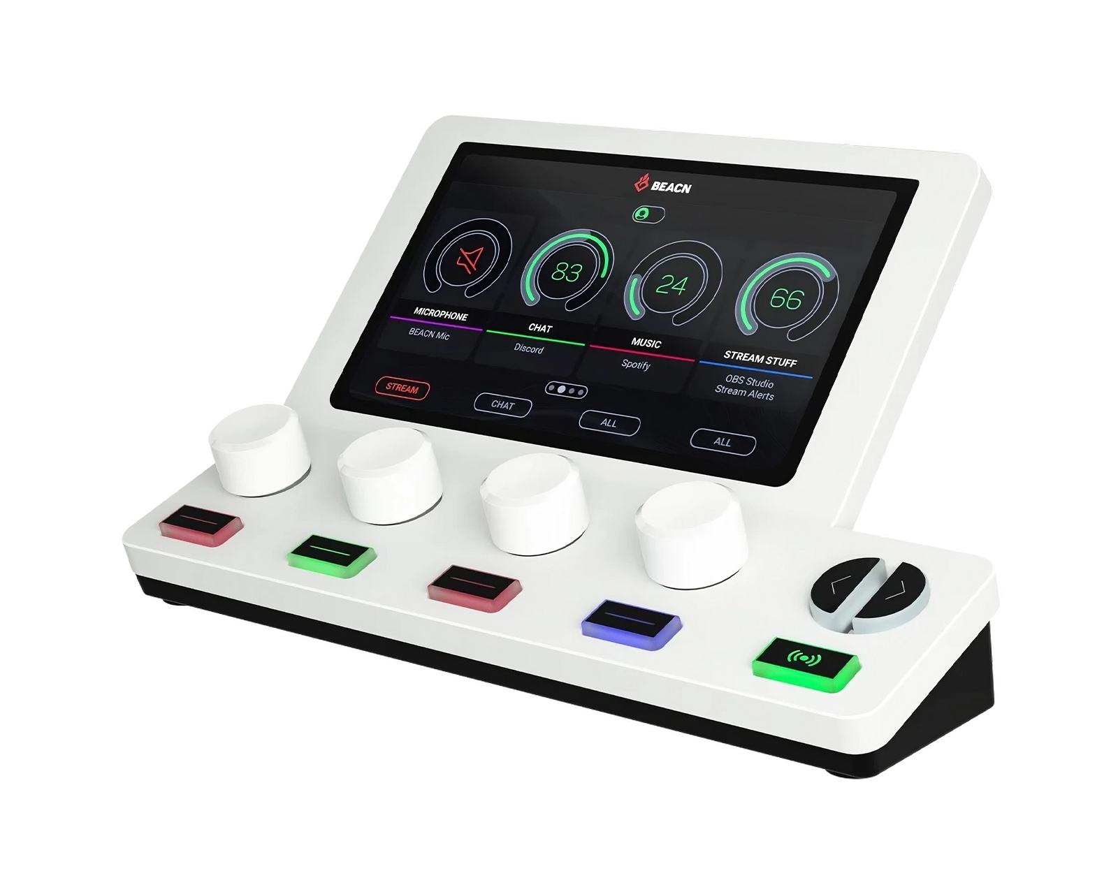 BEACN Audio Mixer Create for Streaming & Podcast - White - us