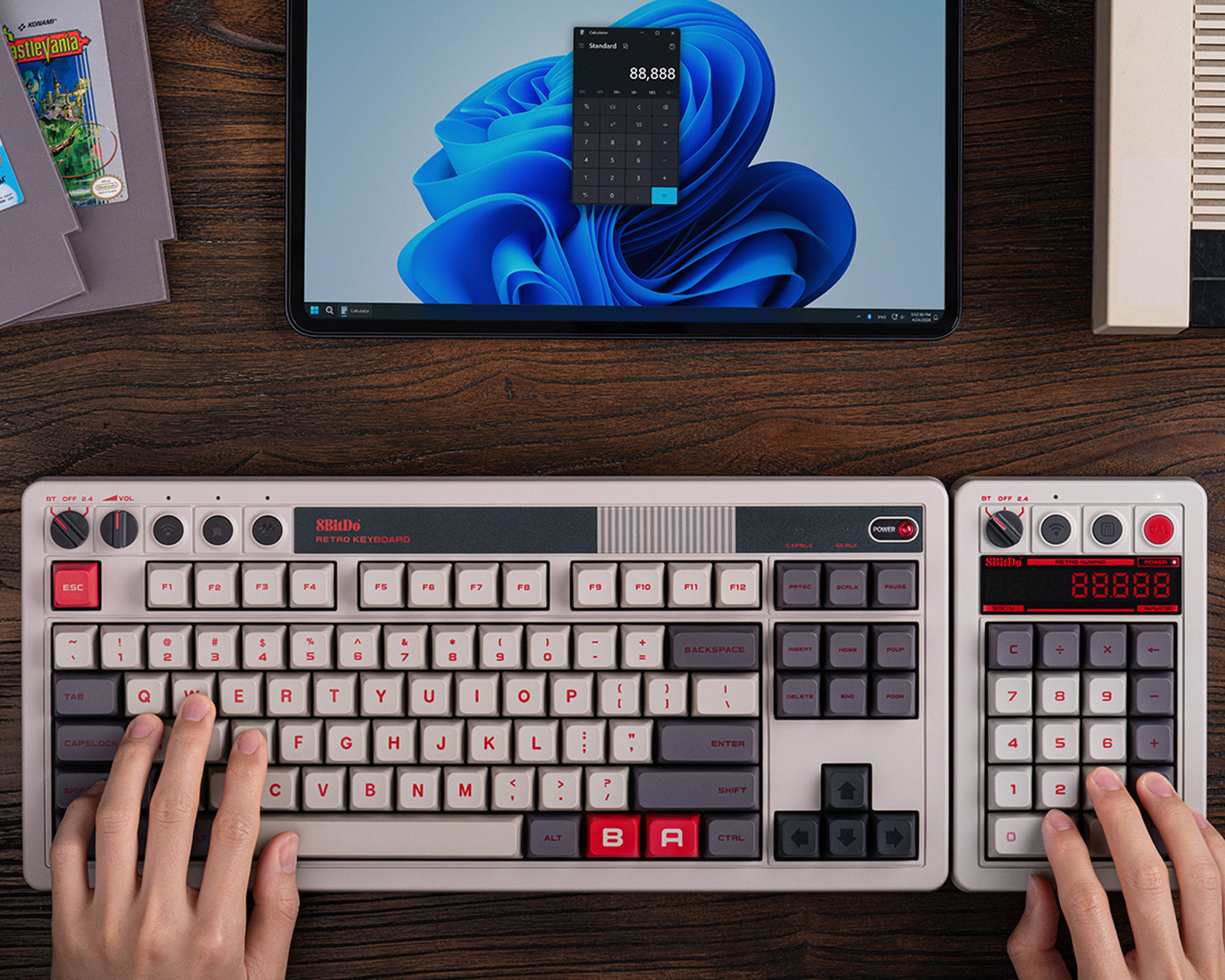 8Bitdo Retro 18 Mechanical Numpad - Wireless Numpad - N Edition