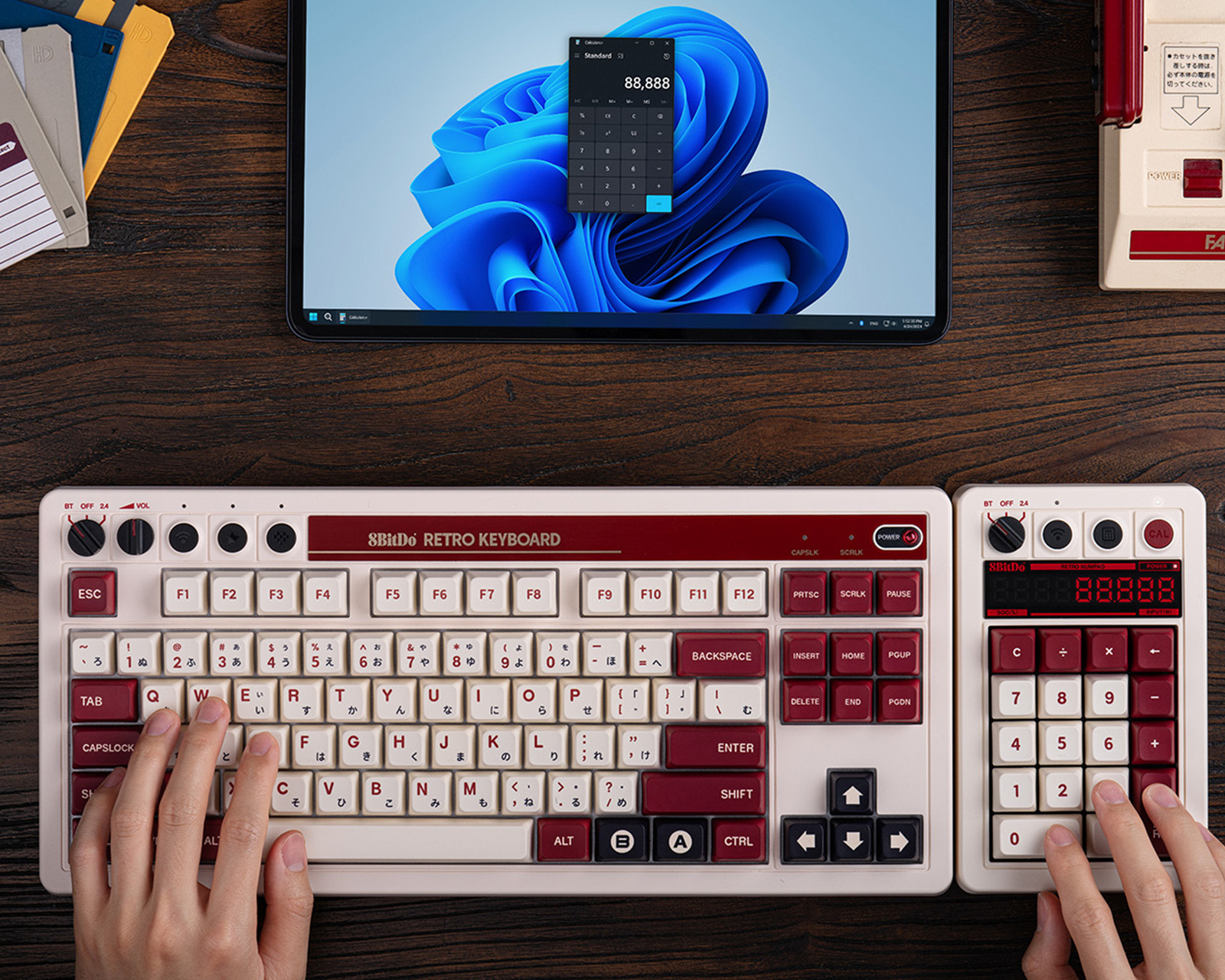 キーボード 8BitDo Mechanical Keyboard Fami Edition Amazon.com: 8Bitdo Retro Mechanical Keyboard, Bluetooth/2.4G/USB-C