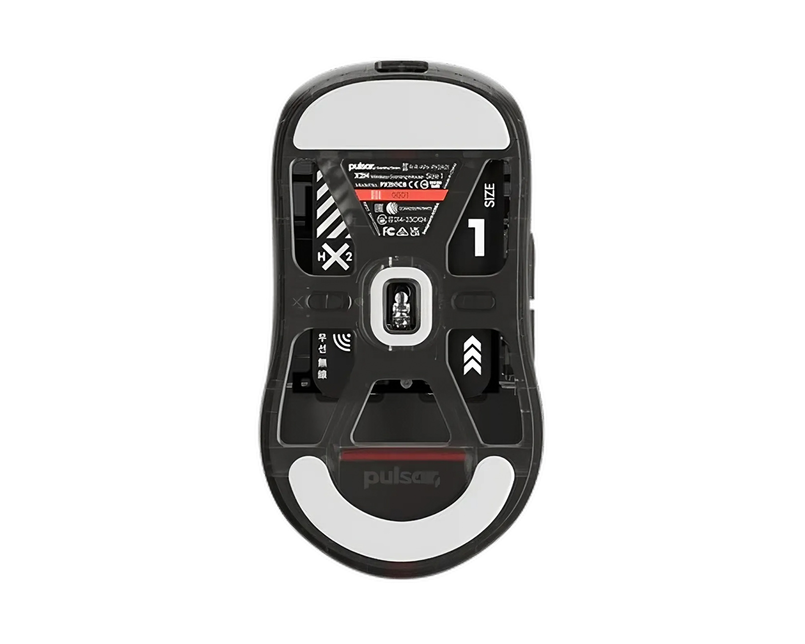 Pulsar X2-H High Hump Wireless Gaming Mouse - Mini - Clear Black