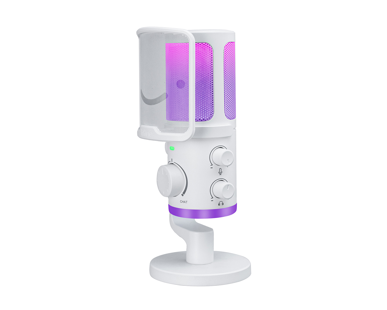 ミュージック FT Official fanmeeting collection Fifine Ampligame AM6 Condenser Microphone with RGB - White - us