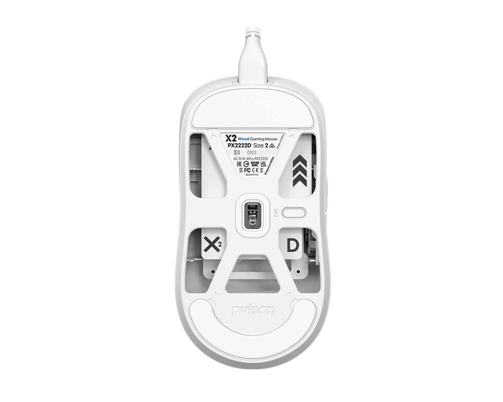 Pulsar X2 Medium Wired Gaming Mouse - White - us.MaxGaming.com