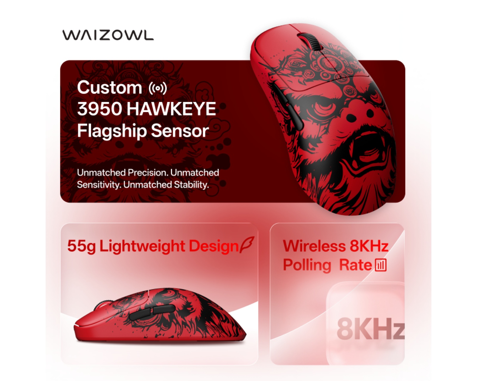 Waizowl OGM Cloud 8K - Crimson Lion - us.MaxGaming.com