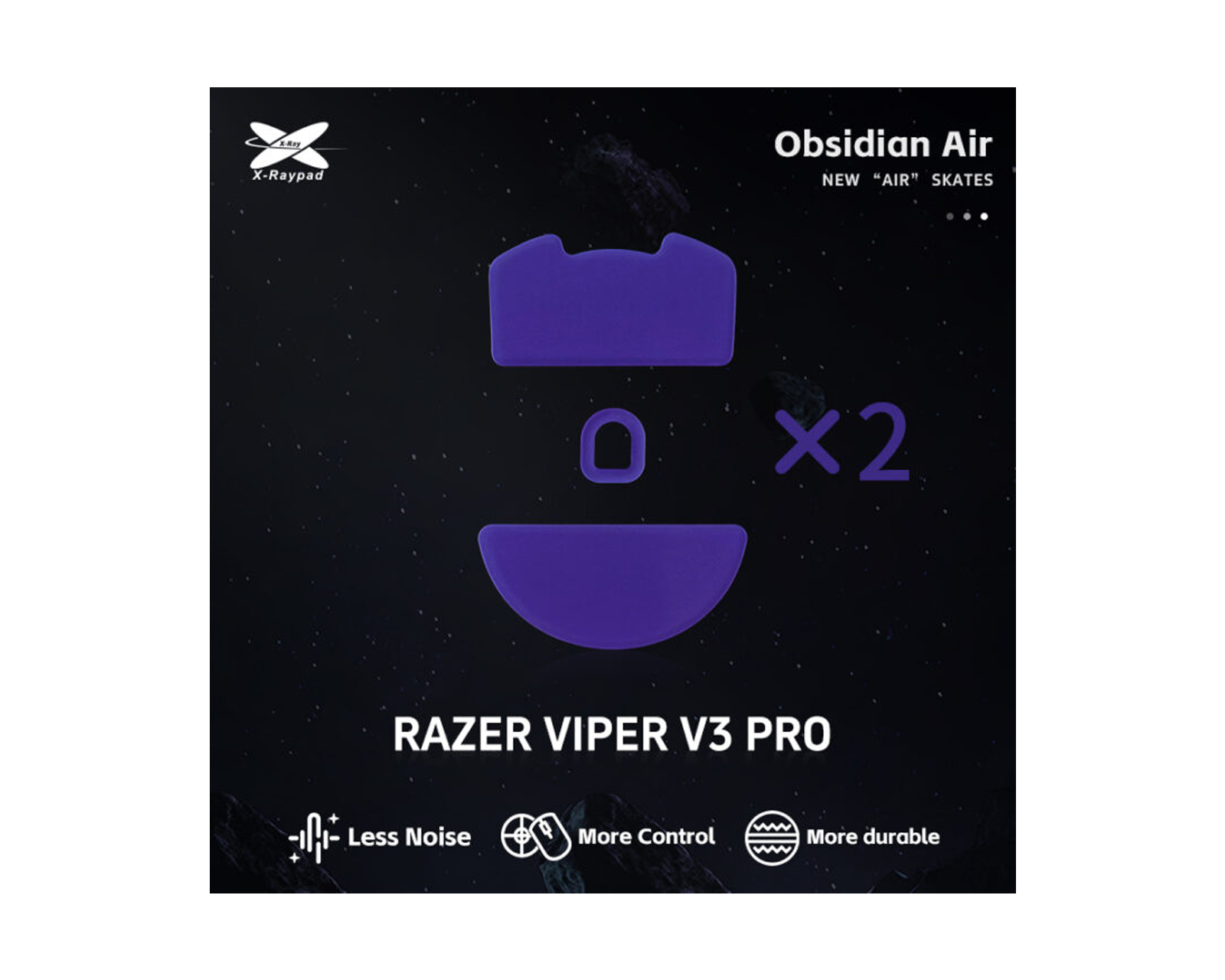 【特別送料無料！】 Air Obsidian X-raypad Mouse Pro V3 Viper Razer for Skates マウス・トラックボール