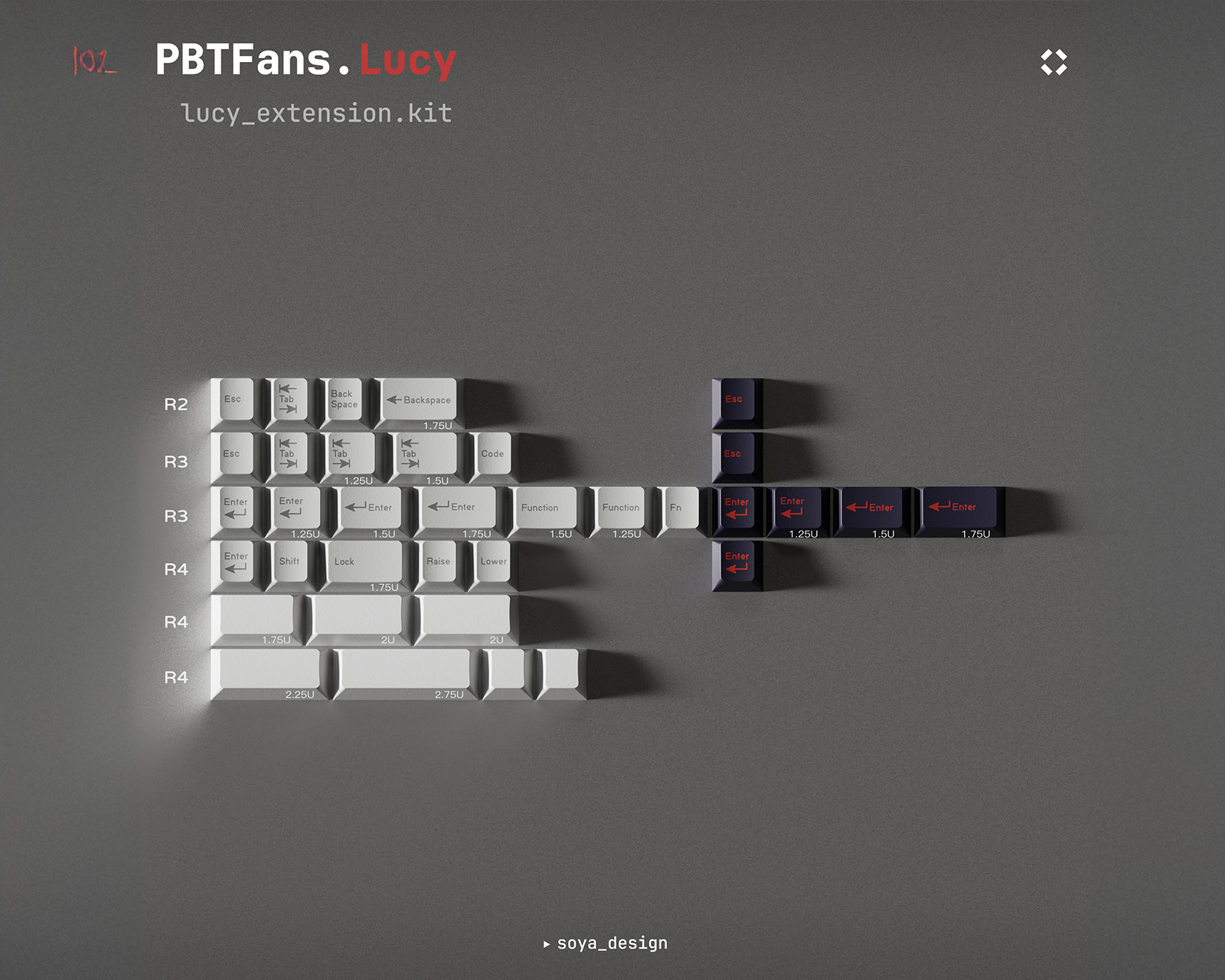 KBDfans PBTfans Lucy - 40s kit - us.MaxGaming.com