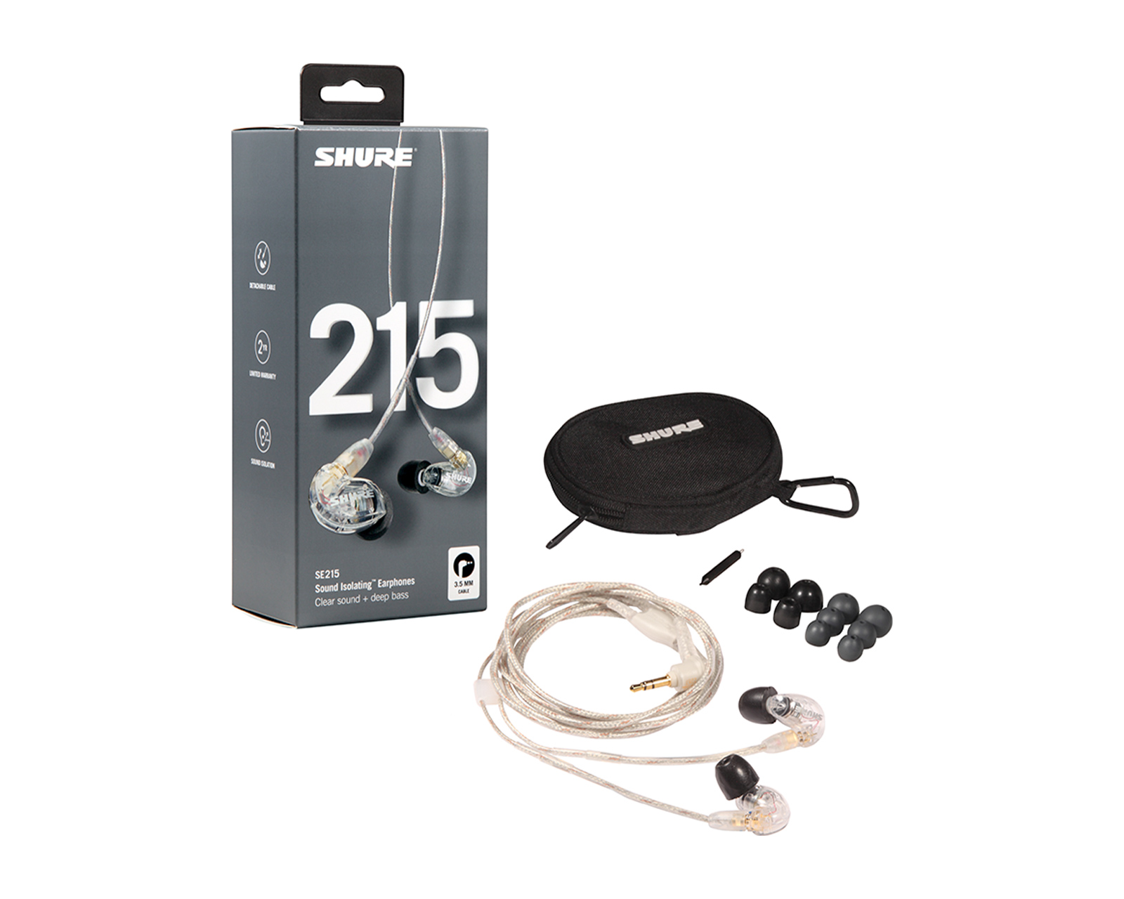 SHURE SE215 マイク付き イヤーピース全種付き Shure SE215 In-Ear Headphones - us.MaxGaming.com