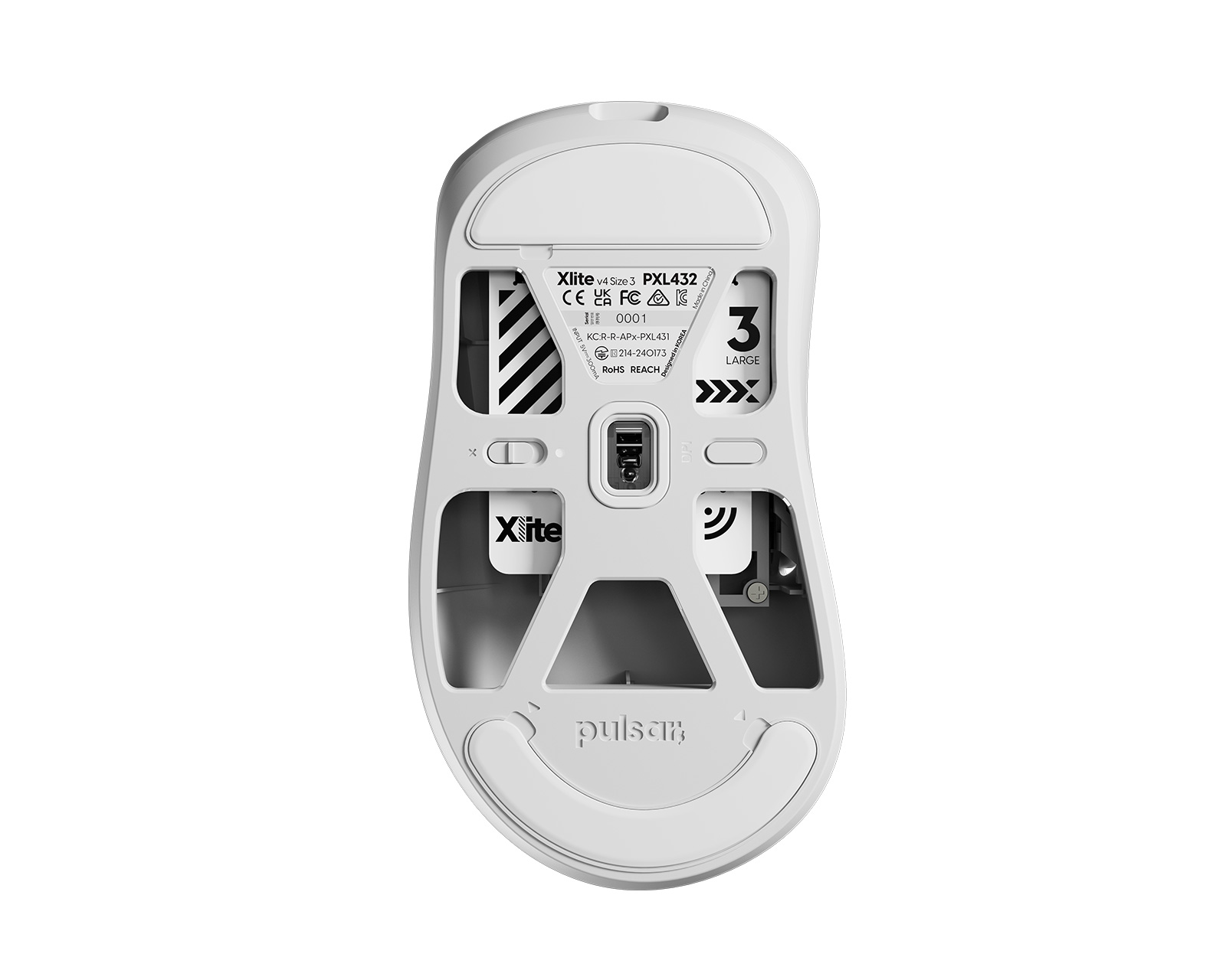 マウス・トラックボール Pulsar Xlite V4 Large White Pulsar Xlite v4 Size3 Wireless Gaming Mouse - White - us