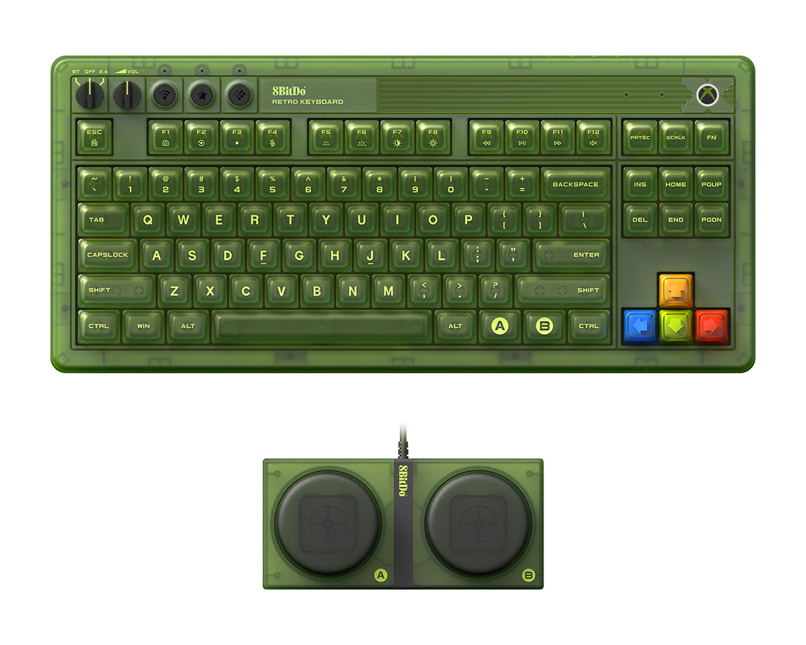 8Bitdo Retro 87 Mechanical Keyboard - ANSI - Xbox Edition - us