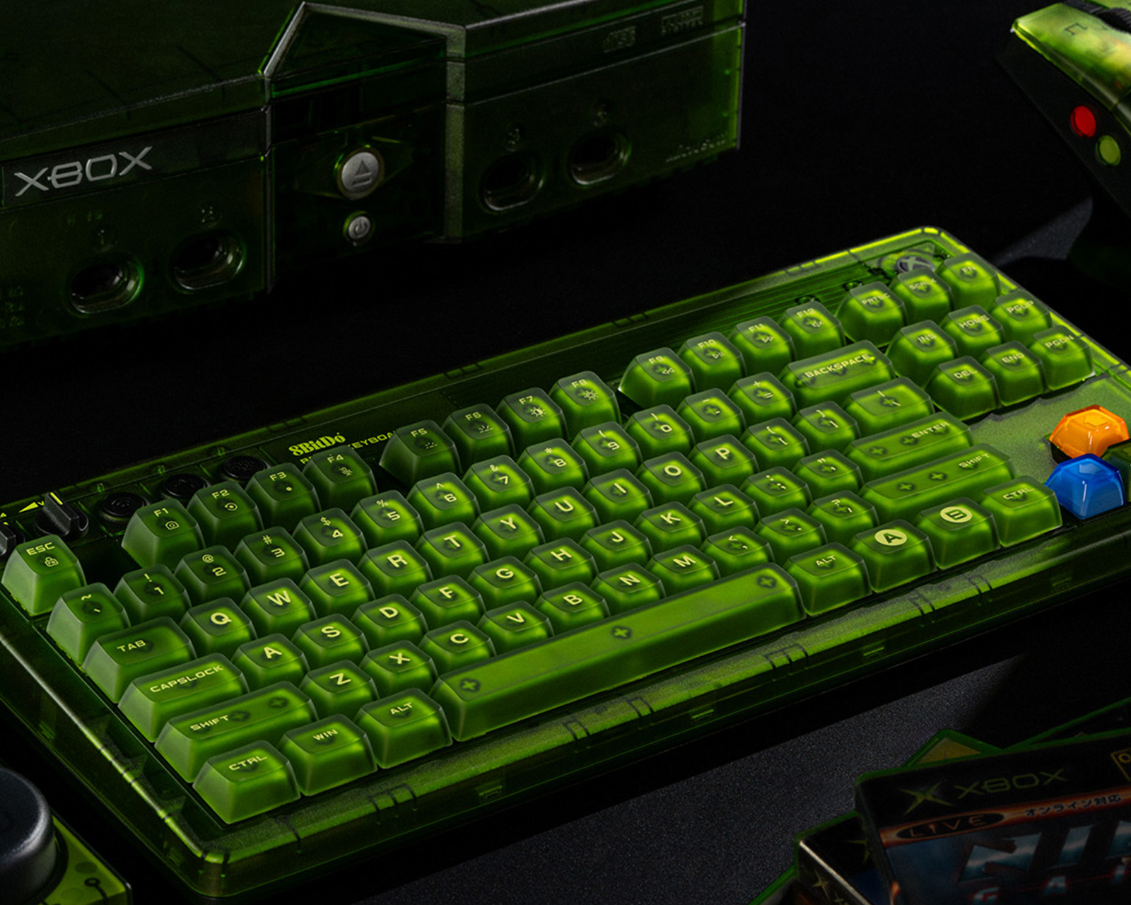 8Bitdo Retro 87 Mechanical Keyboard - ANSI - Xbox Edition