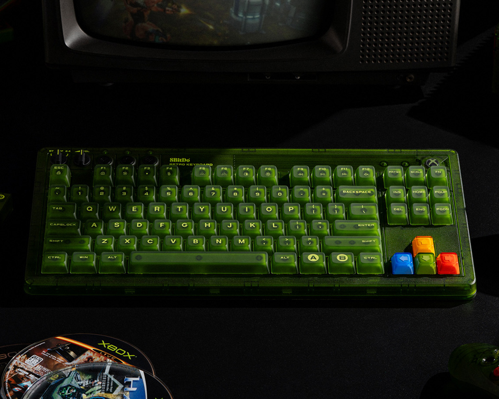 8Bitdo Retro 87 Mechanical Keyboard - ANSI - Xbox Edition
