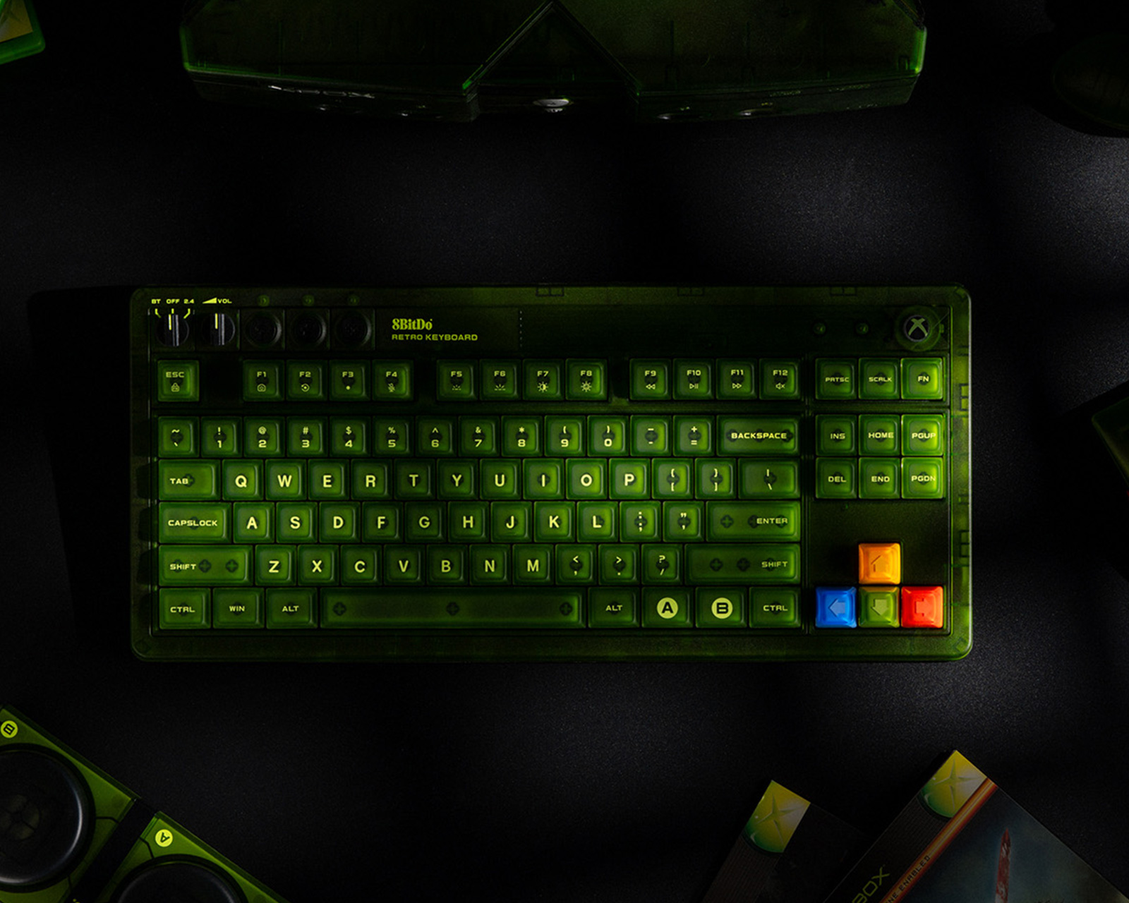DD143MICROACE【♯013】 8Bitdo Retro 87 Mechanical Keyboard - ANSI - Xbox Edition