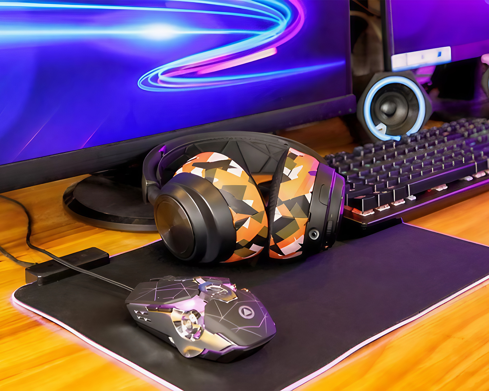 Wicked Cushions FreeZe Nova Pro Wireless Ear Cushions - Orange Prism