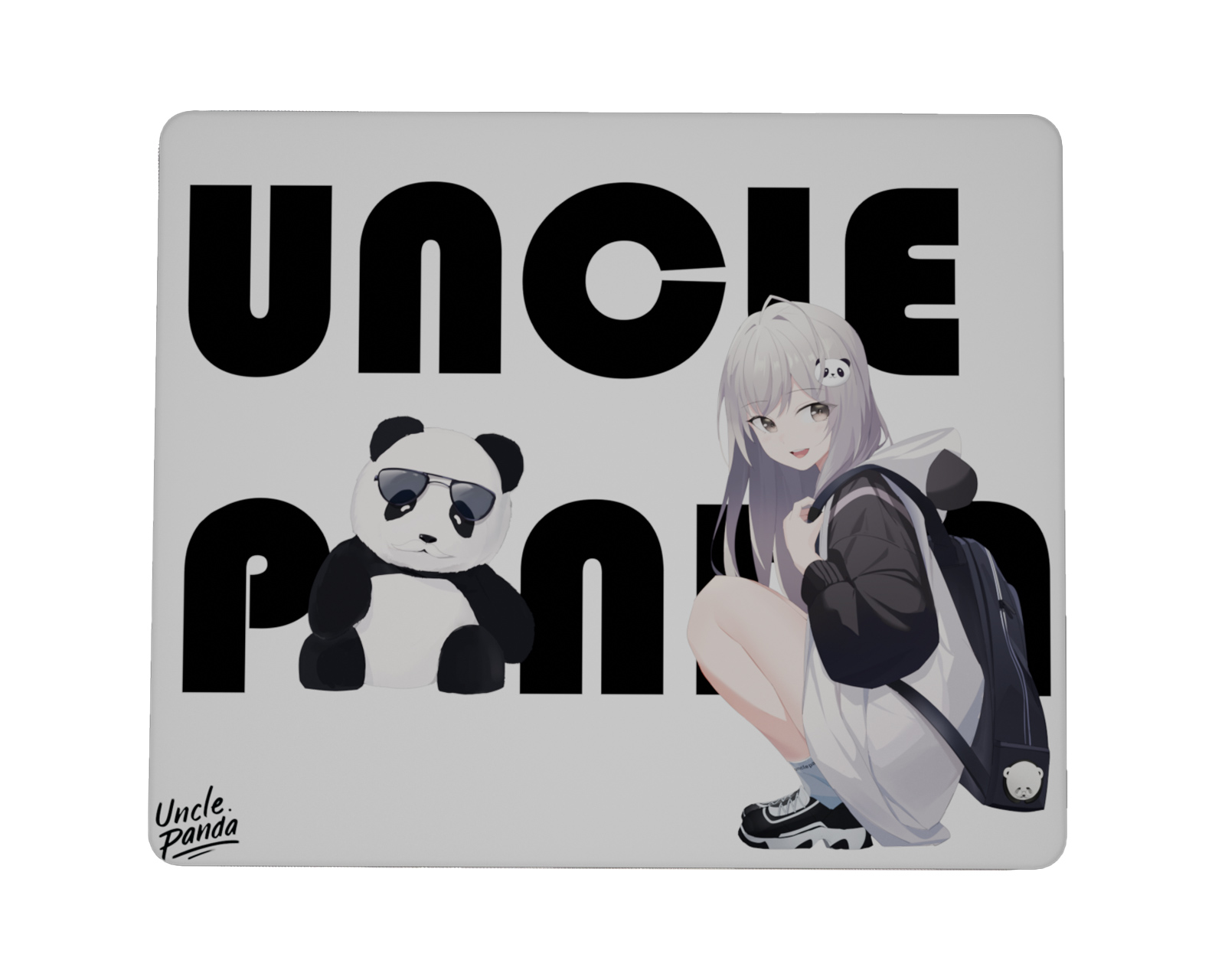 Uncle Panda Candy Girl Gaming Mousepad - White - us.MaxGaming.com