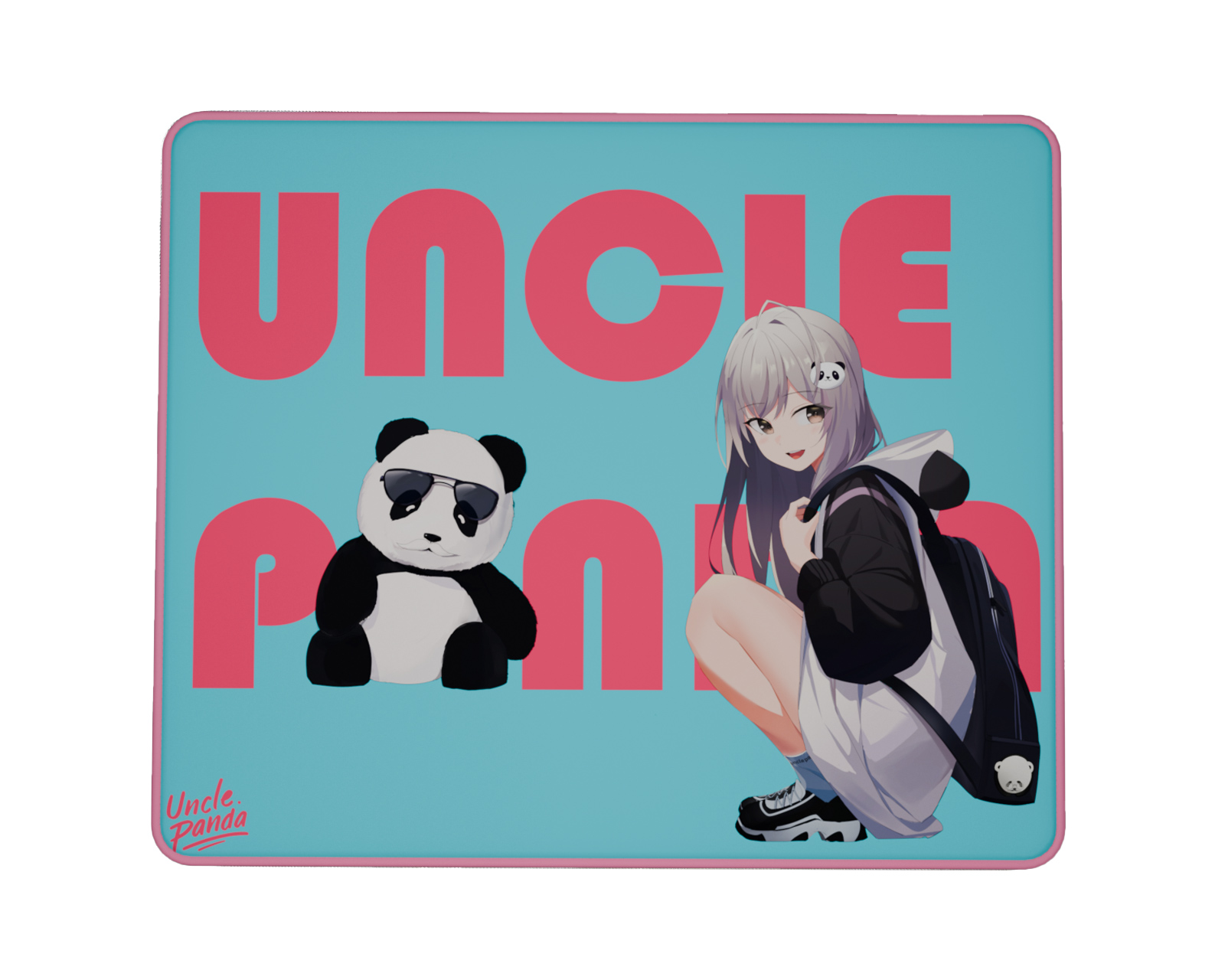 Uncle Panda Candy Girl Mousepad - Blue/Pink - us.MaxGaming.com