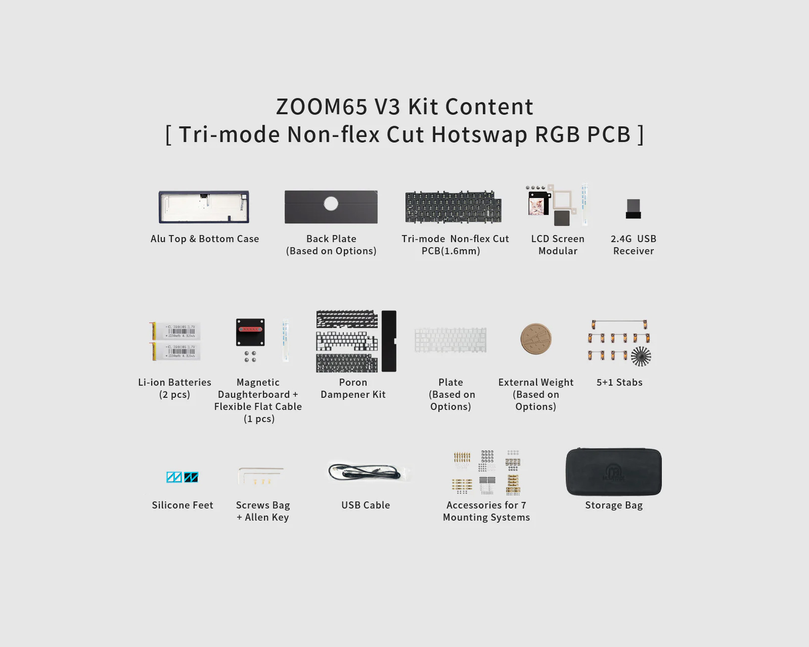 Wuque Studio Zoom65 No Tail Light Edition - Black - us.MaxGaming.com