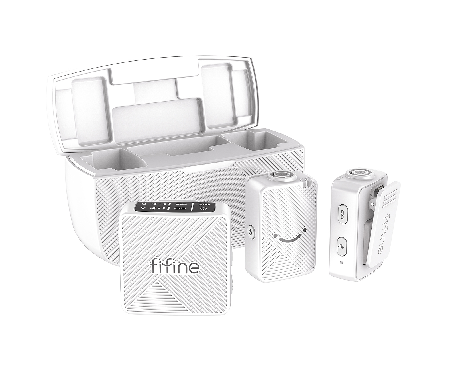 Fifine M9 Dual Wireless Microphone System - White - us.MaxGaming.com