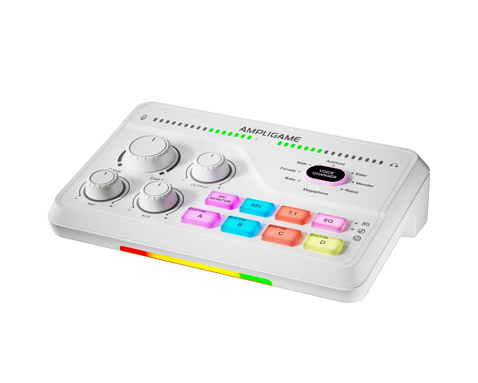 Fifine AmpliGame SC8 Audio Mixer - White - us.MaxGaming.com
