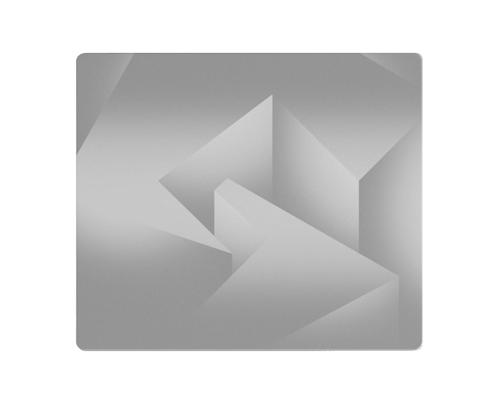 GLSSWRKS Polarity Series Glass Mousepad - Large - White - us