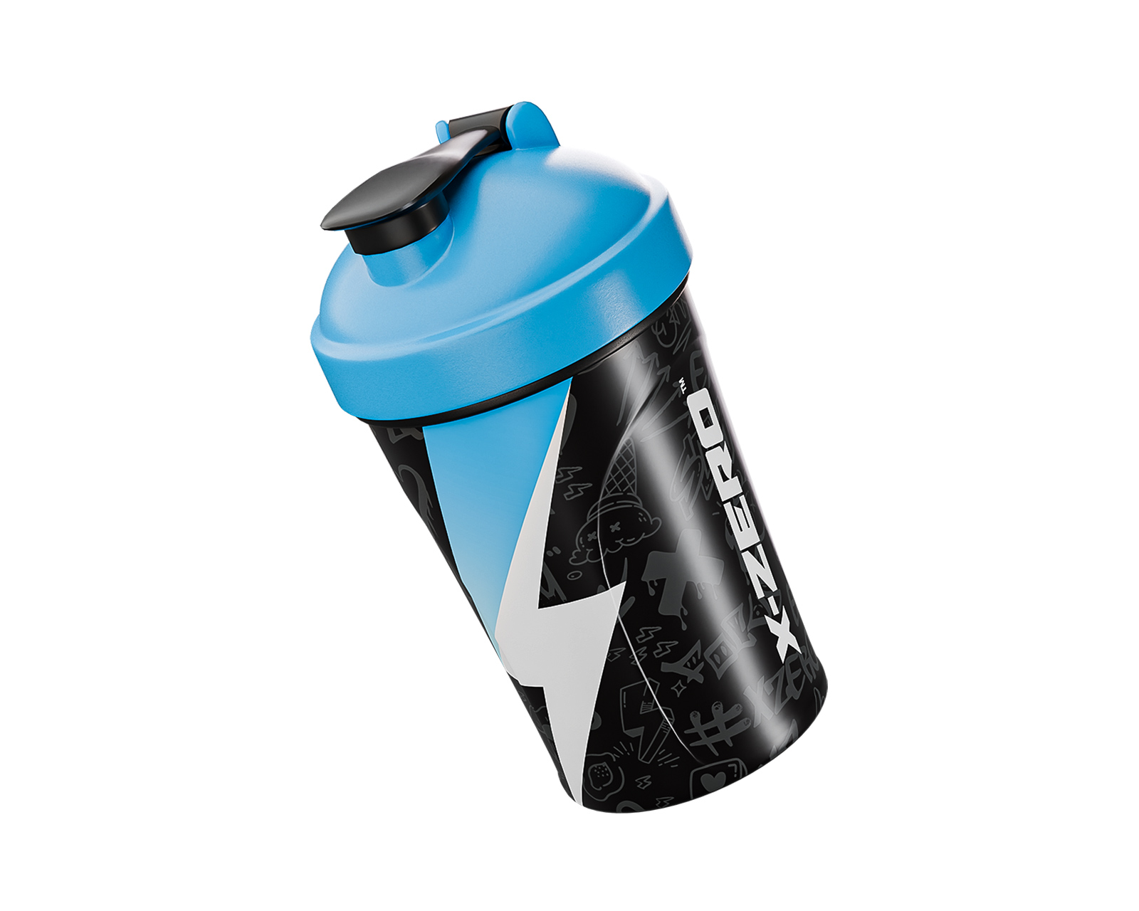 X-Gamer X-Zero Shaker 500ml - Black & Blue - us.MaxGaming.com