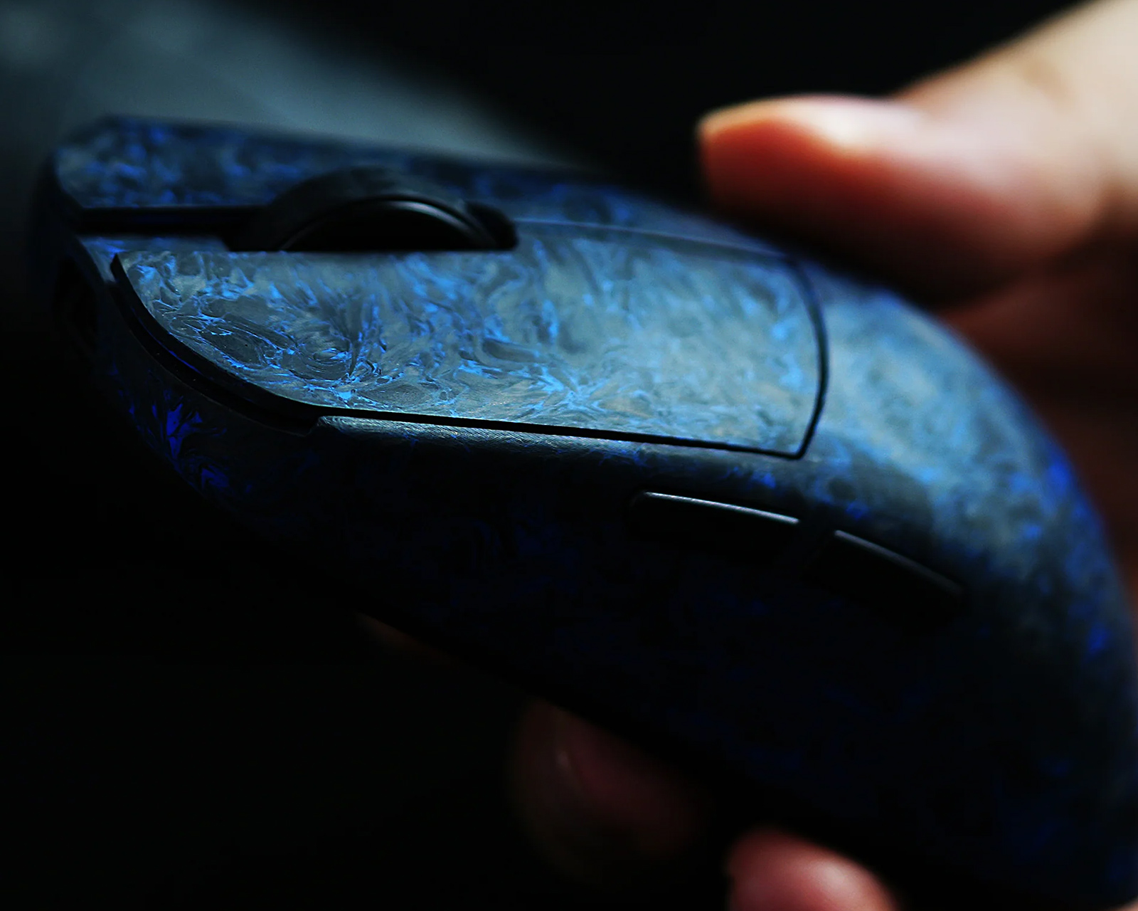 韓国ブランド通販サイト WLMouse YING Forged Carbon Fiber Gaming Mouse - Blue - us マウス・トラックボール