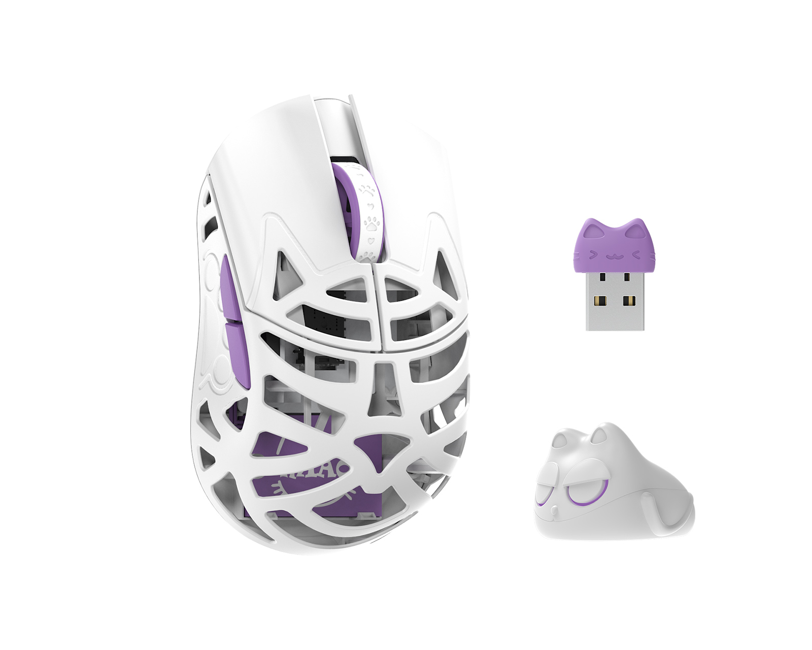 Wlmouse Miao 水色 Omron WLMouse Beast Miao - Wireless Gaming Mouse - Blue/Pink
