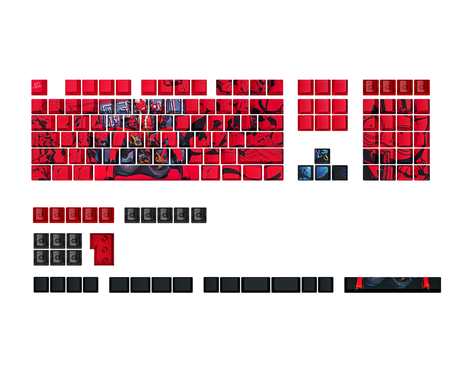 その他 X-raypad x TERU Keycaps RedTail X-Raypad x TERU Keycaps – RedTail – Cherry Profile 108+32