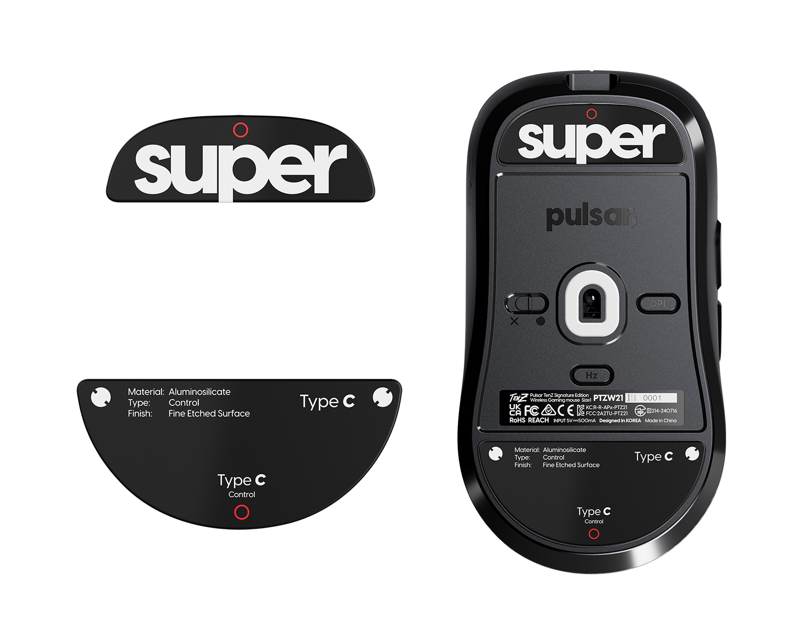 Superglide Glass Skates Type-C for Pulsar TenZ Signature Edition