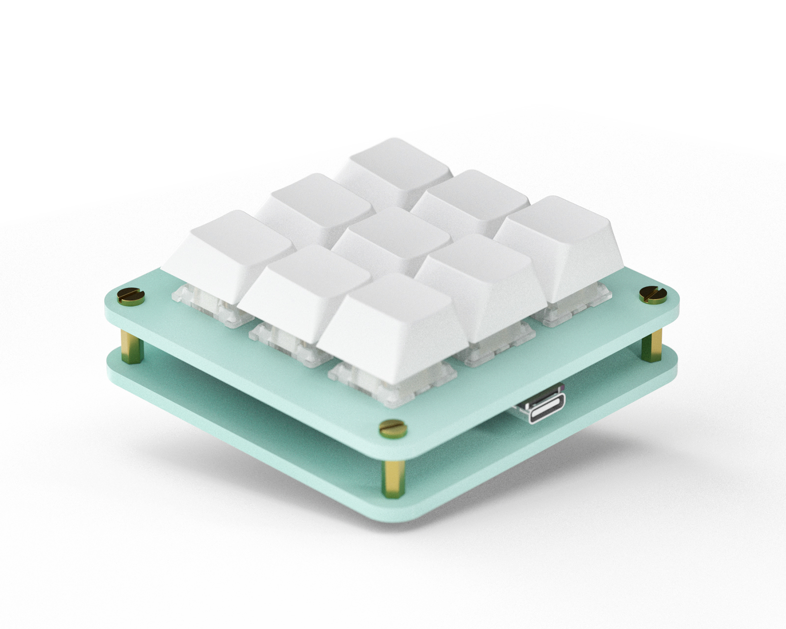 MaxCustom 9-Key MacroPad - Turquoise - us.MaxGaming.com
