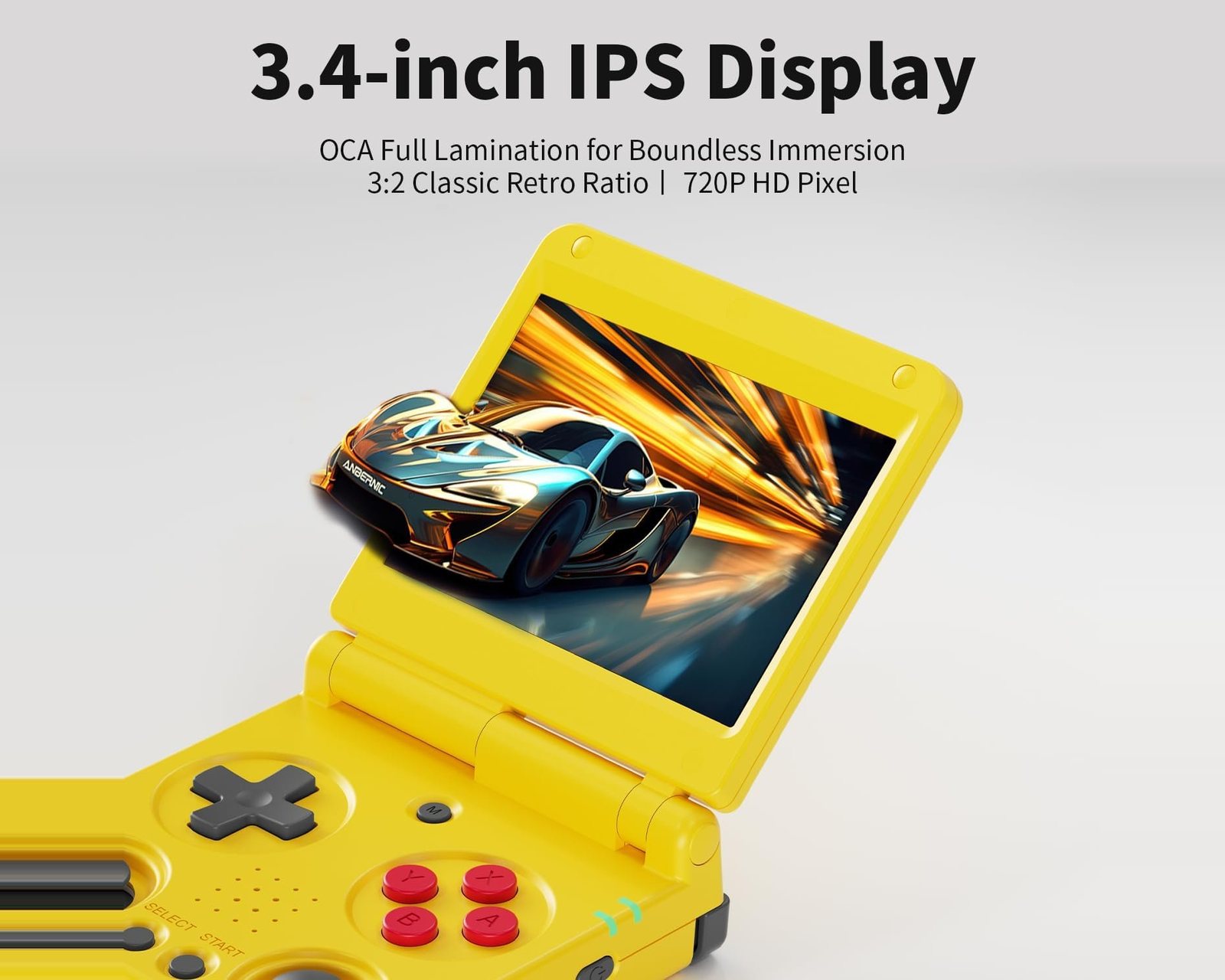 Anbernic RG34XXSP (64gb) - Yellow - us.MaxGaming.com