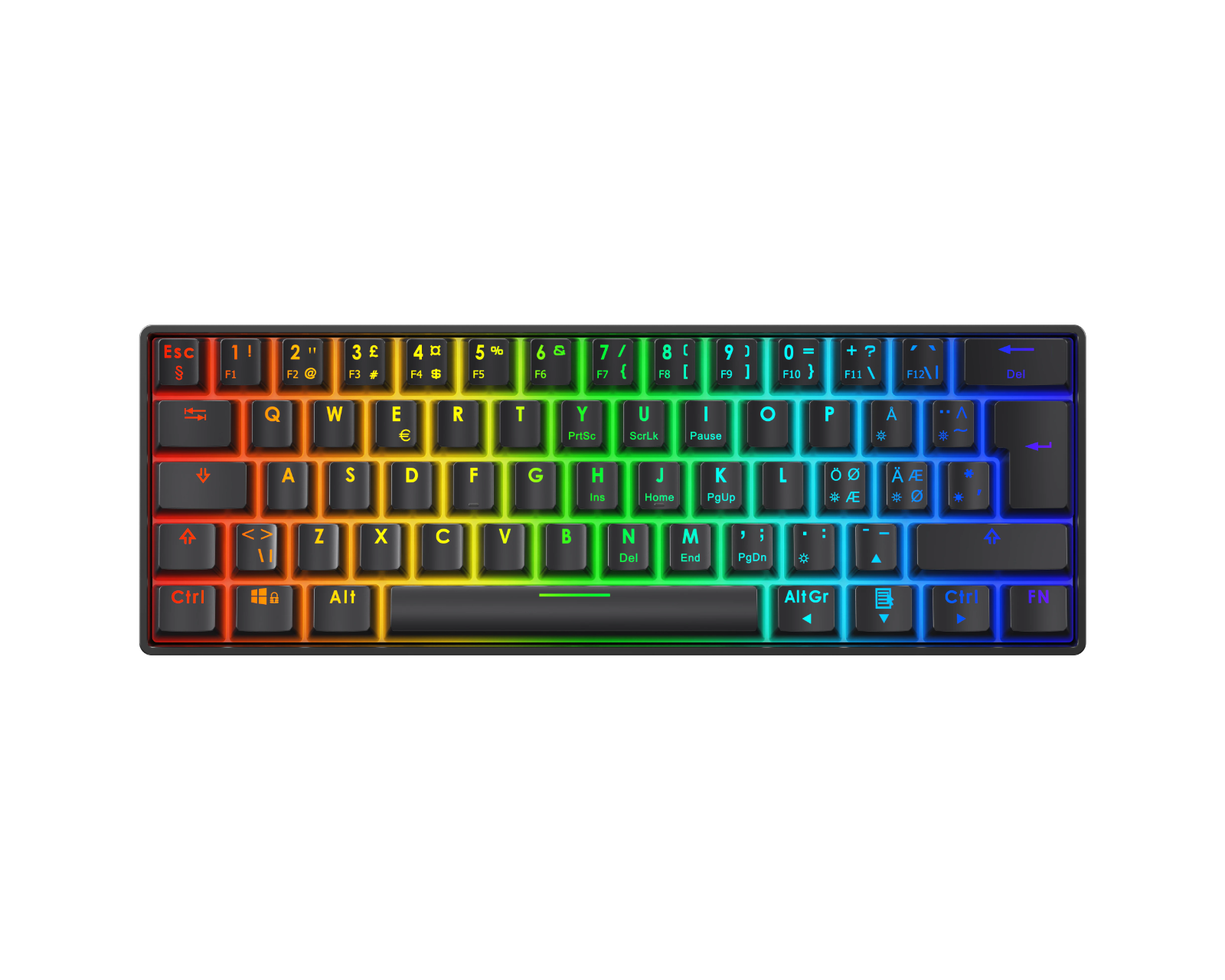 Deltaco Gaming DK470 60% ISO Hotswap Mechanical Gaming Keyboard