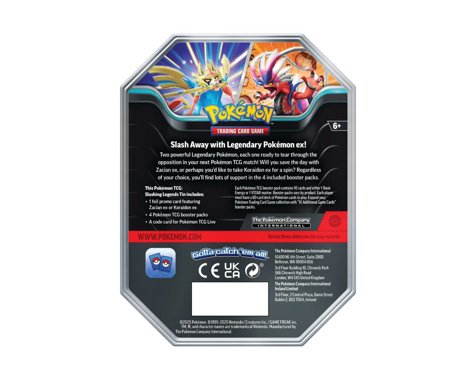 Pokémon Slashing Legends Ex Tin - us.MaxGaming.com