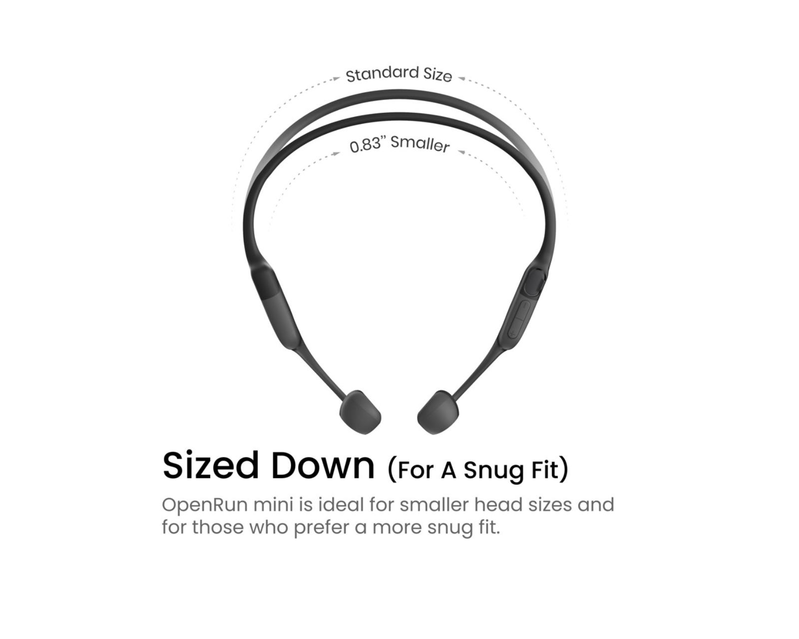 Shokz OpenRun Mini Wireless Bone Conduction Headphones - Black