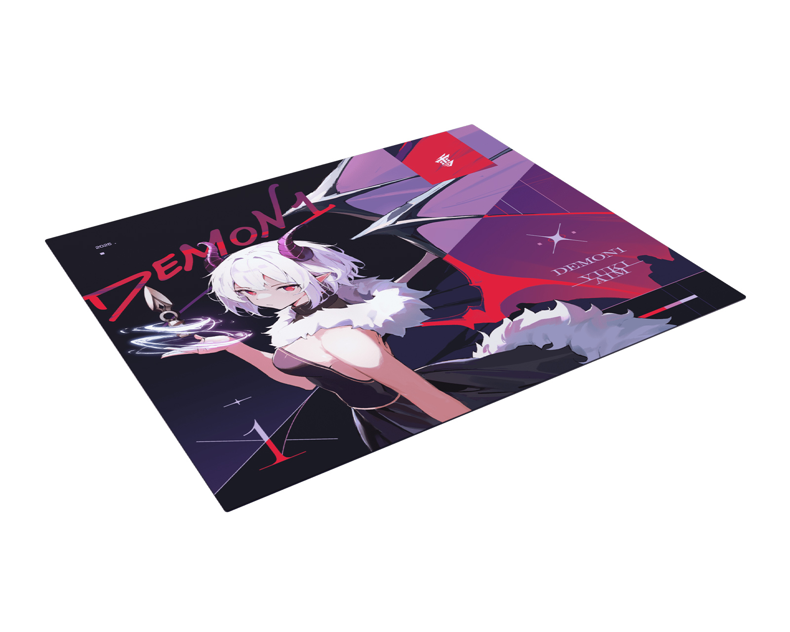 マウス・トラックボール YukiAim x Demon1 Glass Mousepad Yuki Aim(ユキエイム) x Demon1 ガラスマウスパッド｜ふもコレ