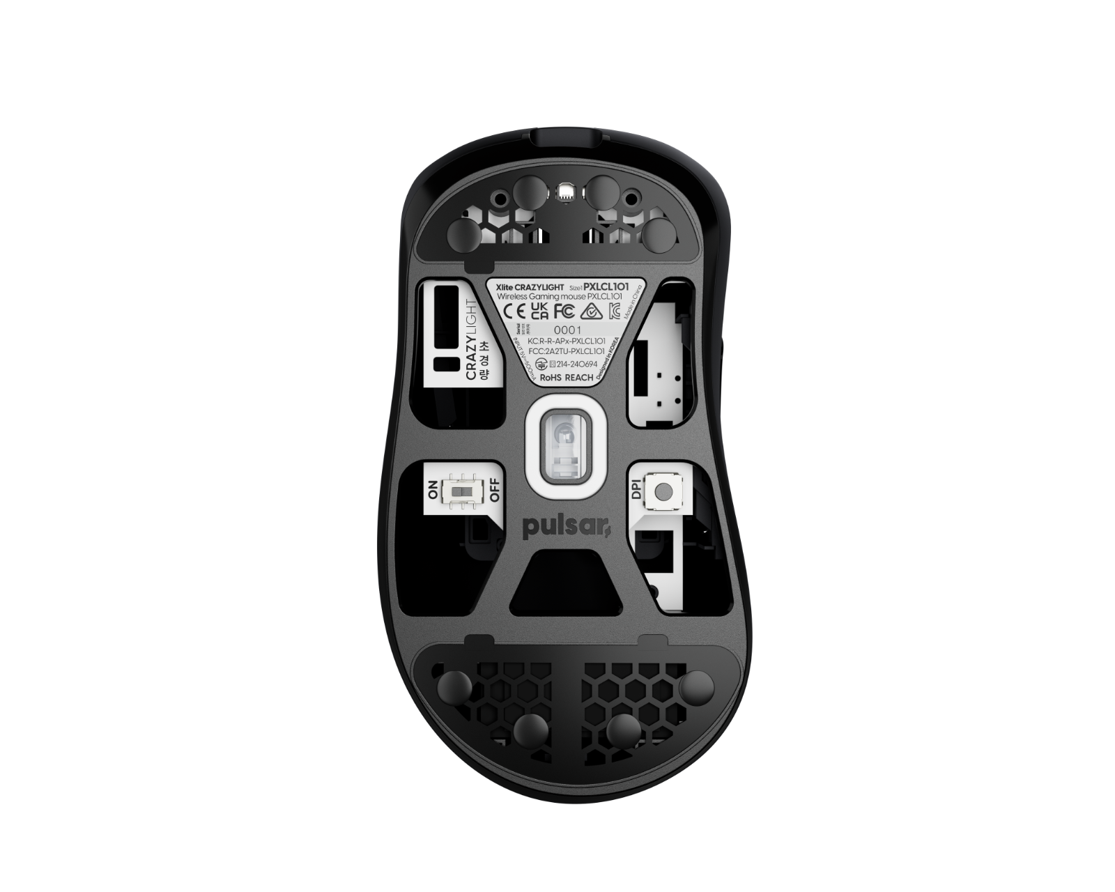 Pulsar Xlite CrazyLight Wireless Gaming Mouse - Jet Black