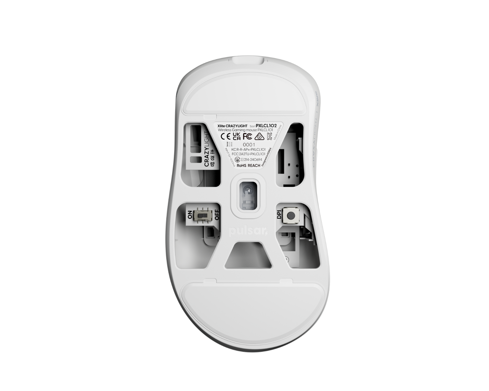 Pulsar Xlite CrazyLight Wireless Gaming Mouse - Uyuni White - us