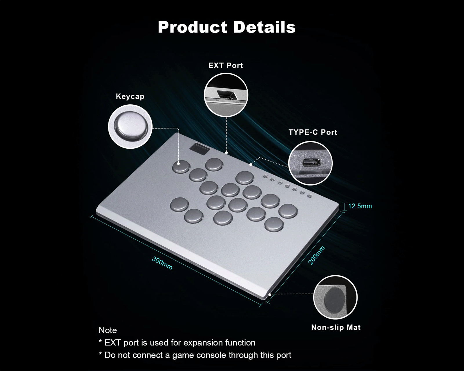Haute42 M16 Plus Arcade Controller - Gray - us.MaxGaming.com