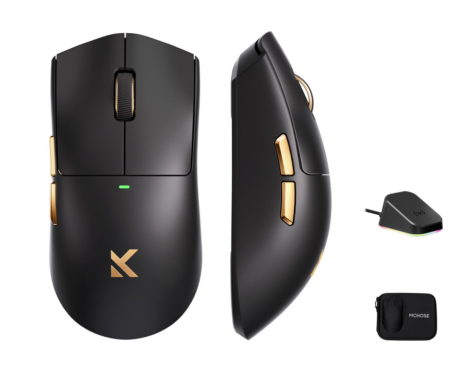 MCHOSE K7 Ultra Lightweight Wireless Gaming Mouse - Black - us
