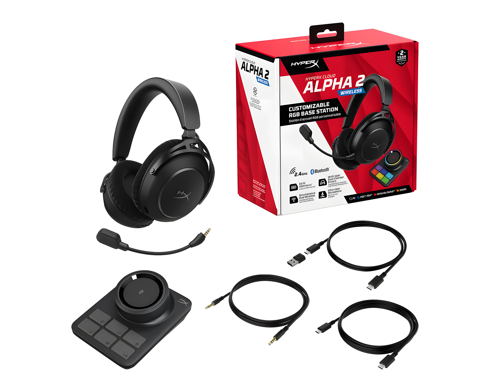 HyperX Cloud Alpha 2 Wireless Headset - Black - us.MaxGaming.com