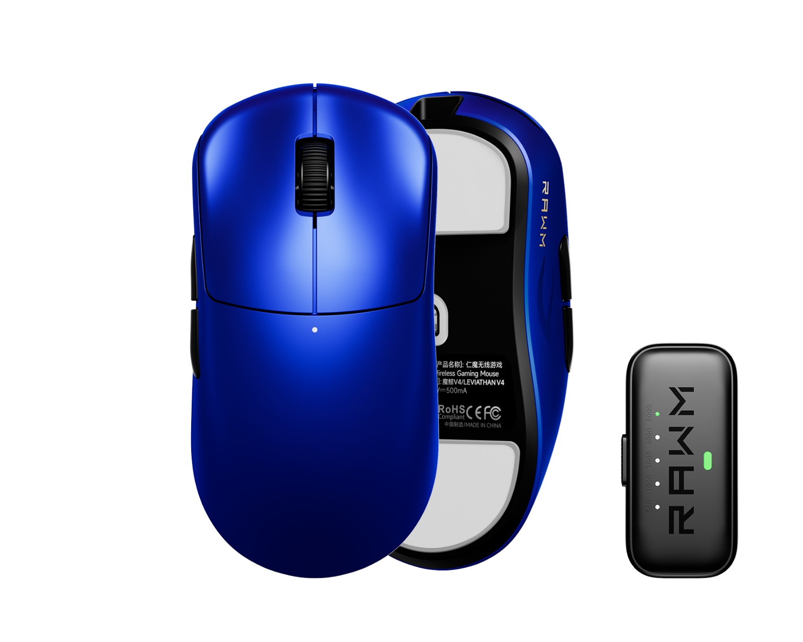 RAWM Leviathan V4 Dual 8K Wireless Gaming Mouse - Blue - us