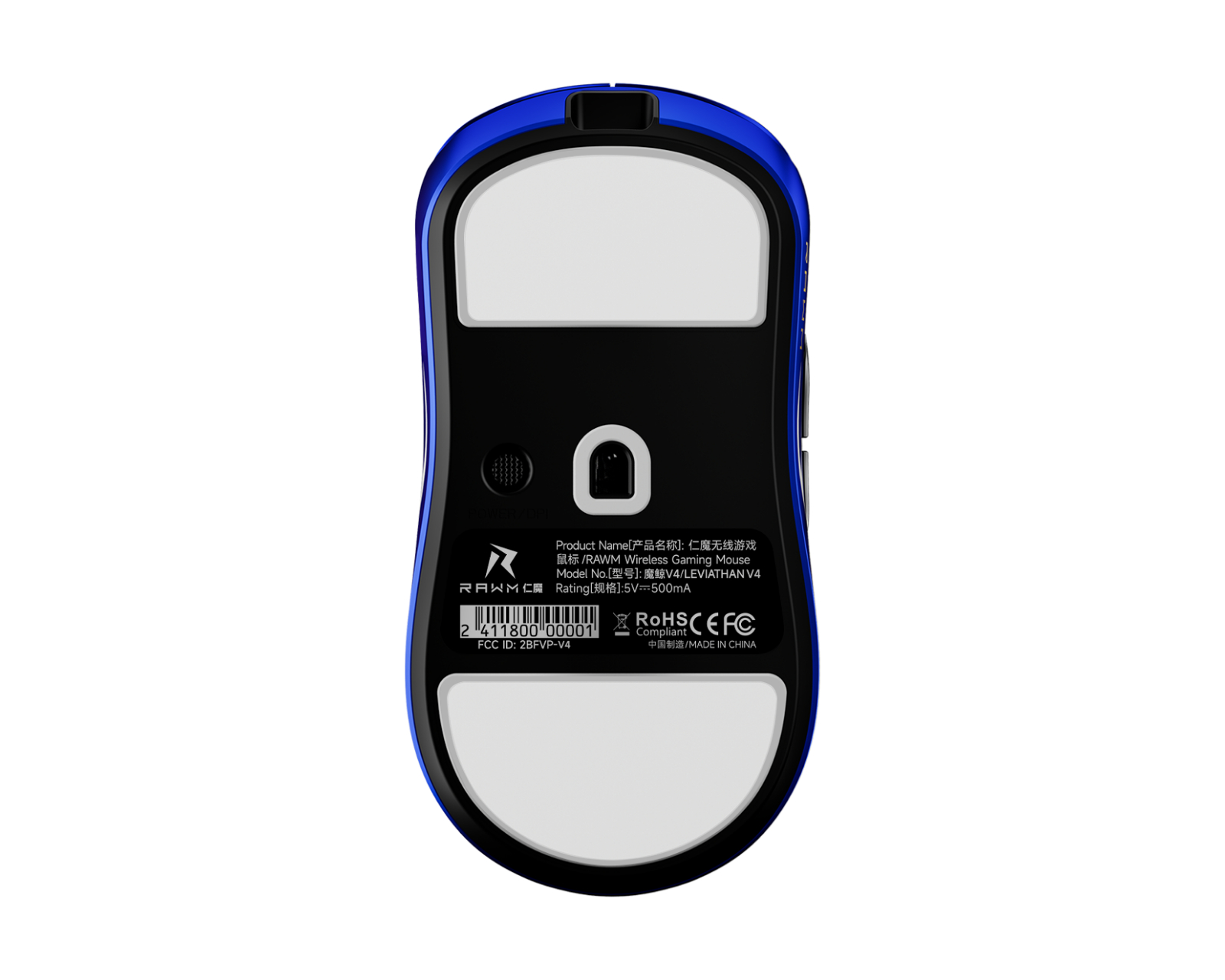 RAWM Leviathan V4 Dual 8K Wireless Gaming Mouse - Blue - us