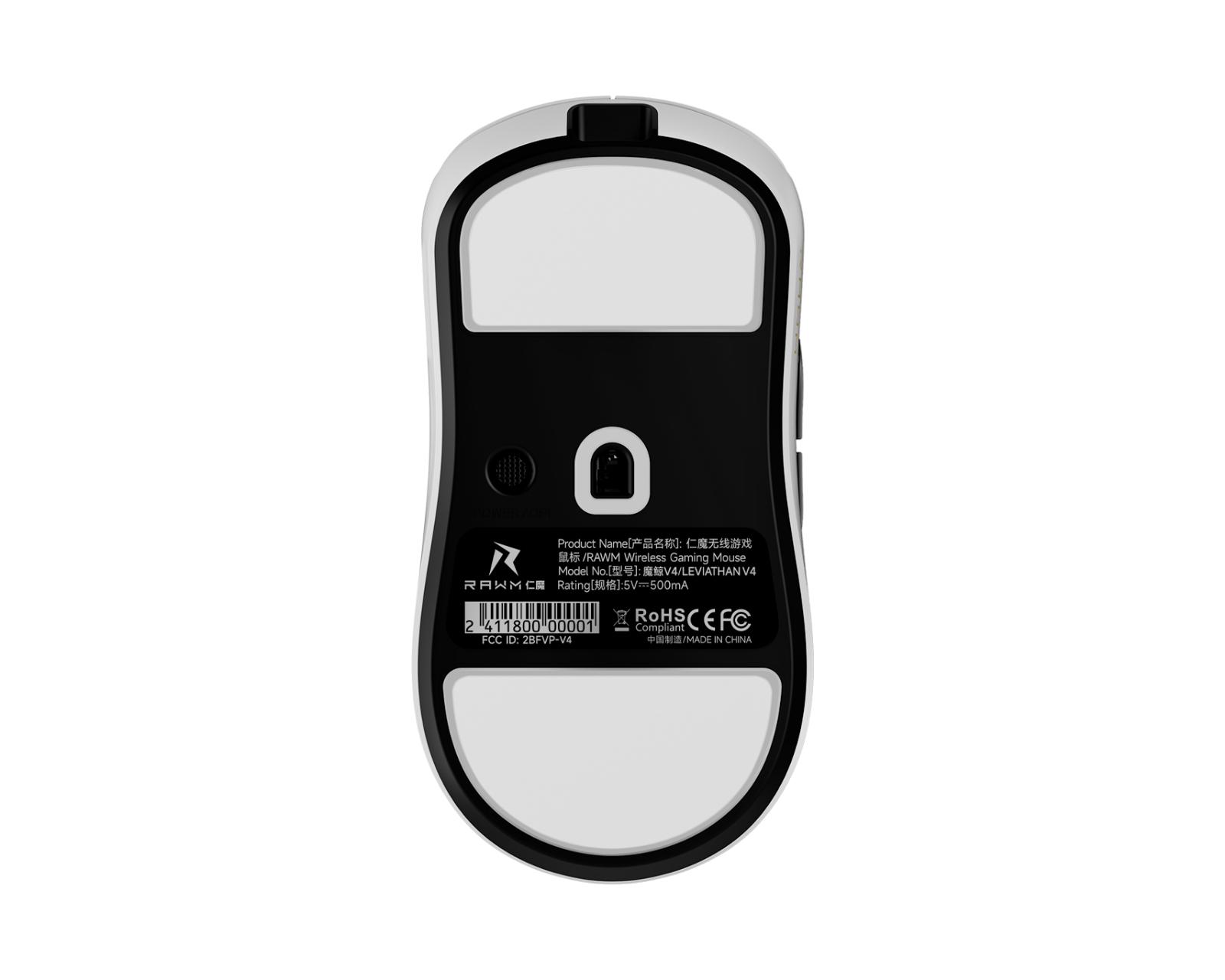 RAWM Leviathan V4 Dual 8K Wireless Gaming Mouse - White - us