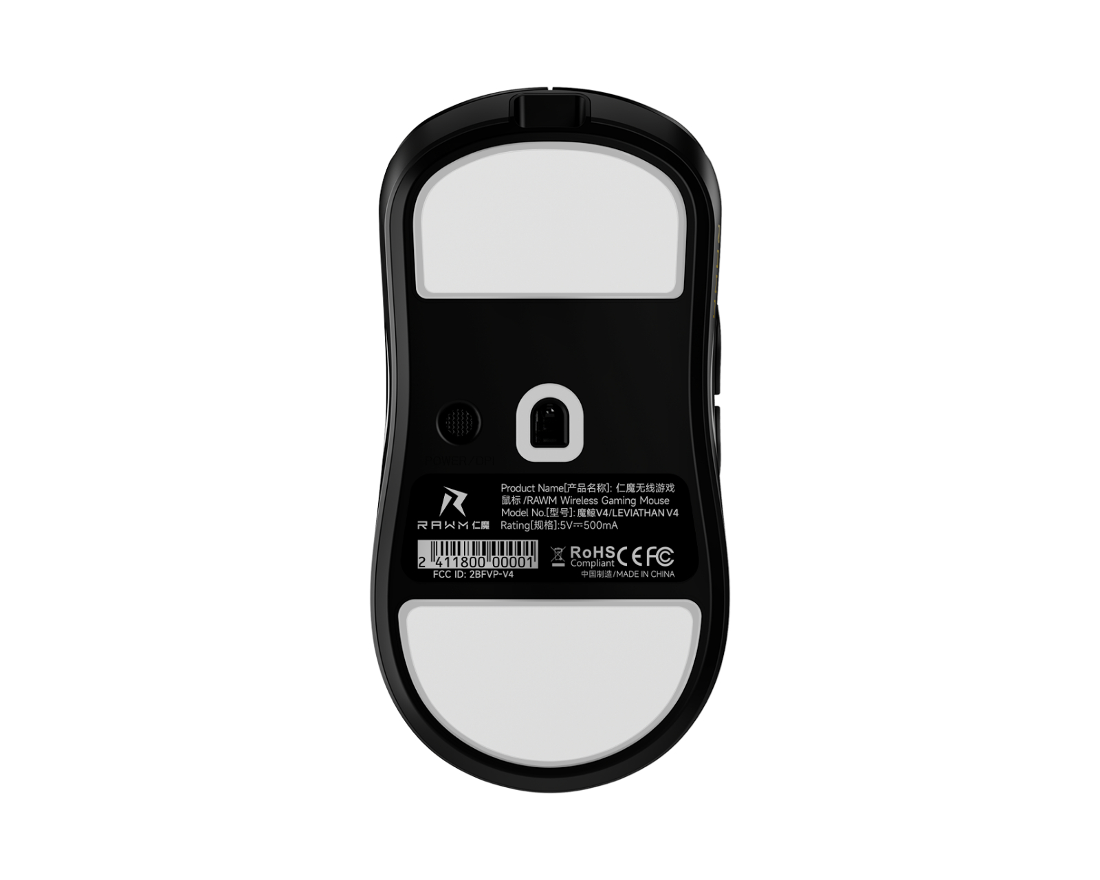 RAWM Leviathan V4 Dual 8K Wireless Gaming Mouse - Black - us