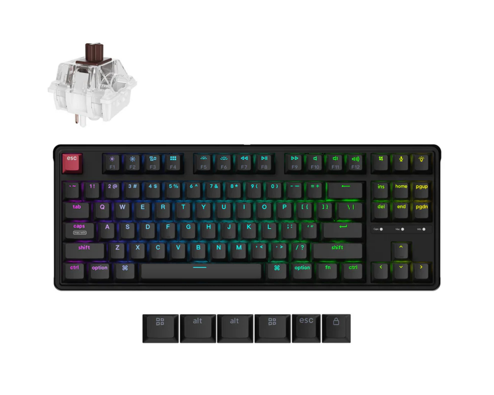 中古｜Keychron C3 Pro 茶軸 ゲーミングキーボード Amazon | 【国内正規品】Keychron C3 Pro カスタムゲーミング