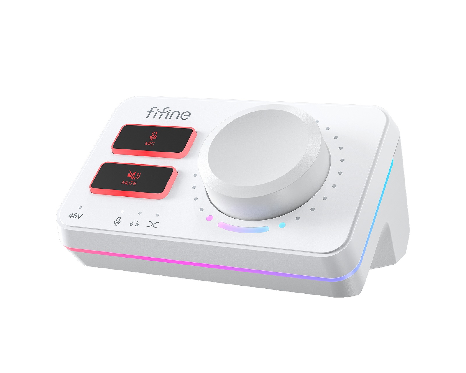 Fifine AmpliGame SC9 Audio Mixer - White - us.MaxGaming.com