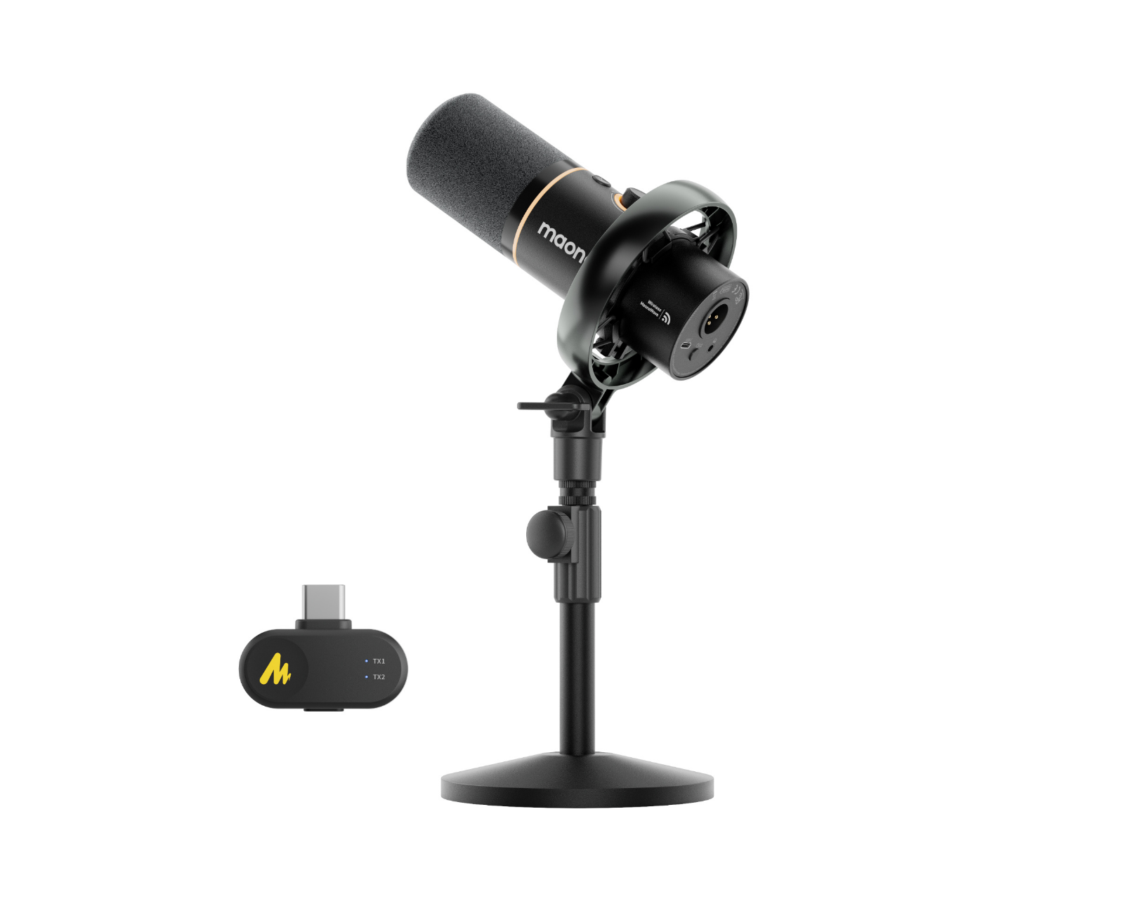 Maono Wireless Dynamic Podcast Microphone - Black - us.MaxGaming.com