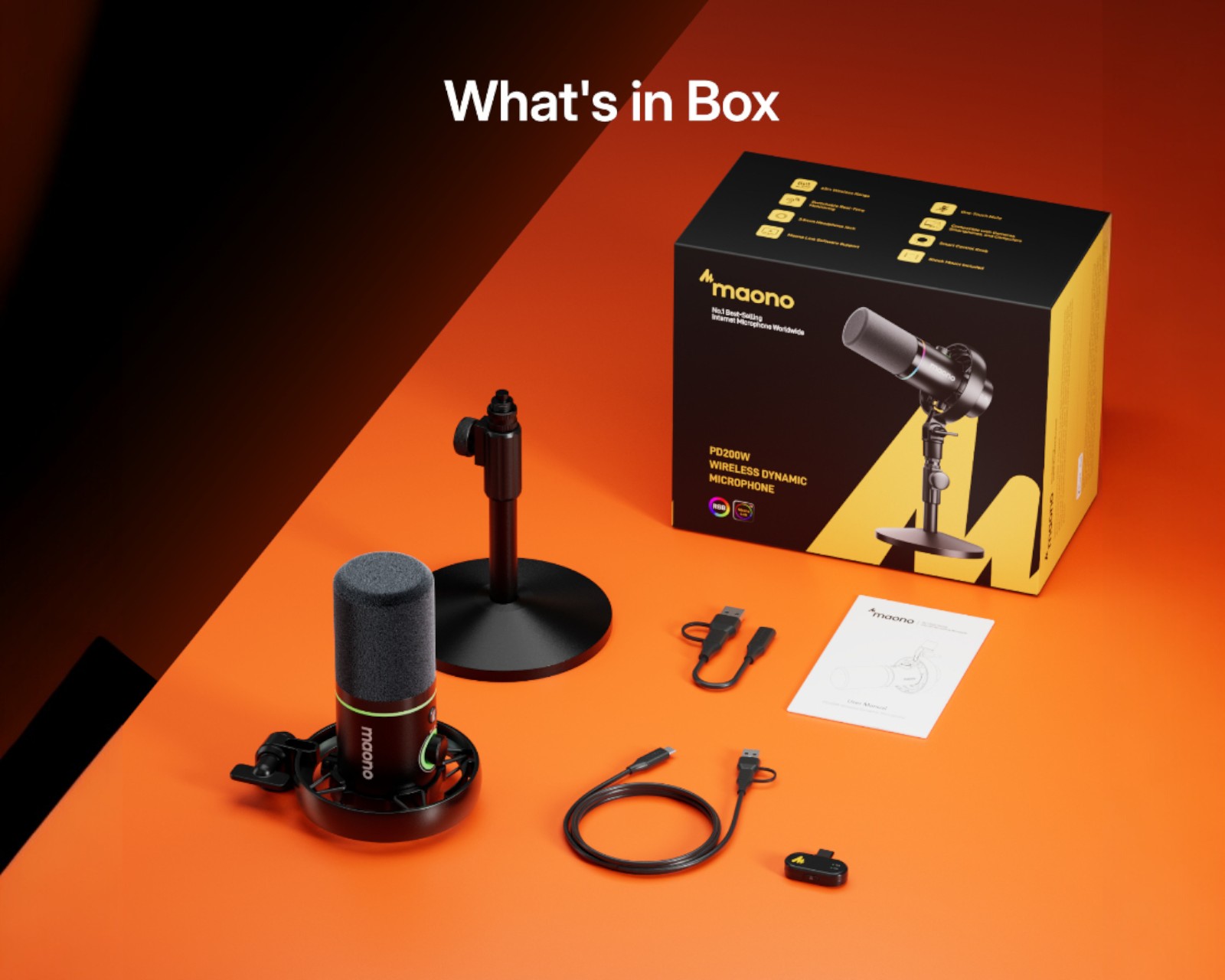 Maono Wireless Dynamic Podcast Microphone - Black - us.MaxGaming.com